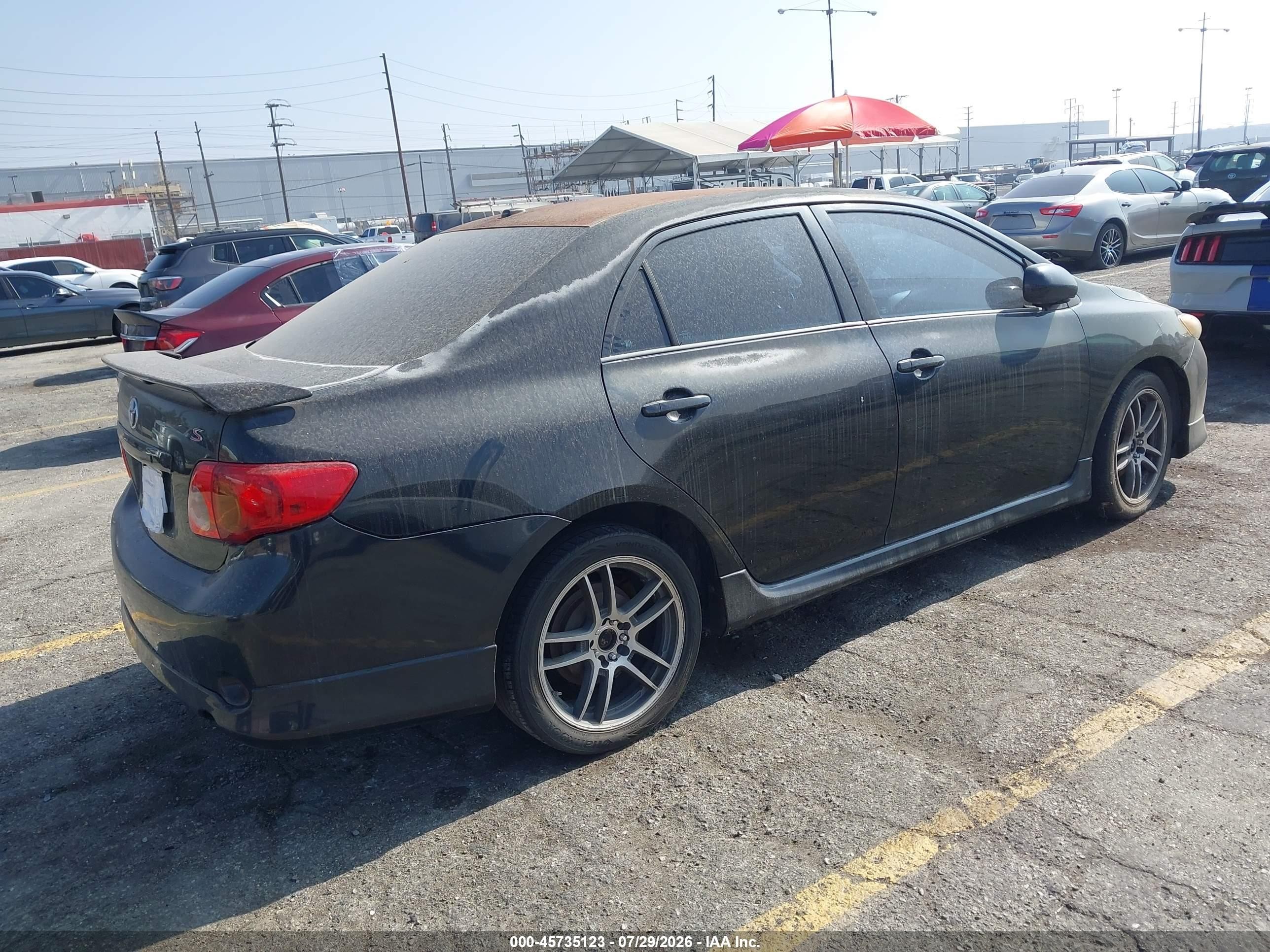 2010 Toyota Corolla S Black vin: 2T1BU4EE7AC430088