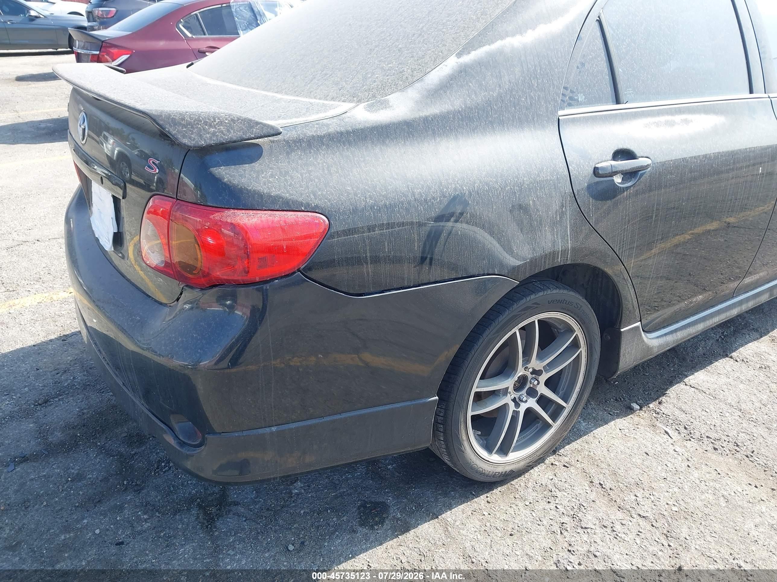 2010 Toyota Corolla S Black vin: 2T1BU4EE7AC430088