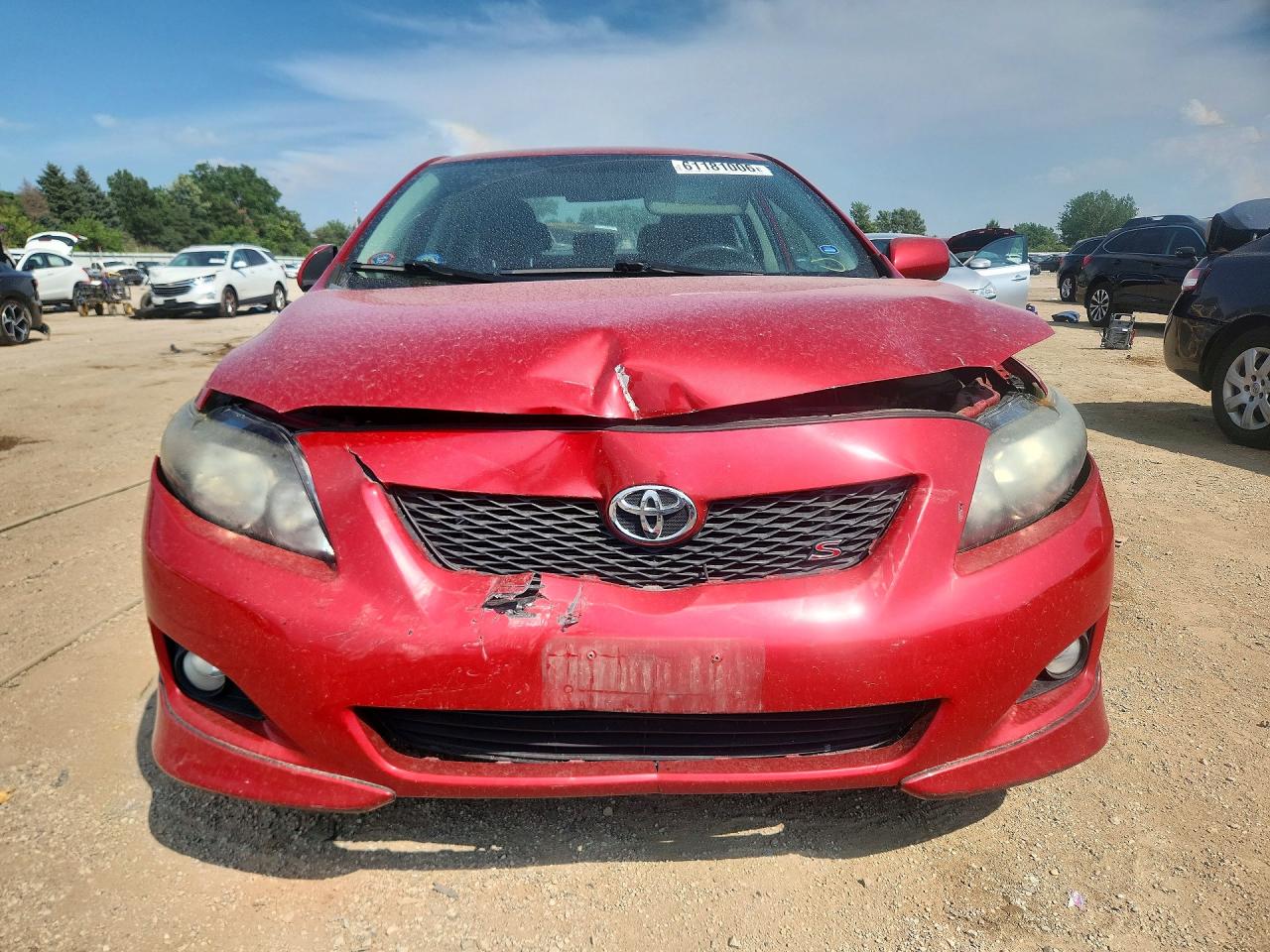 2010 Toyota Corolla S Red vin: 2T1BU4EE7AC477069