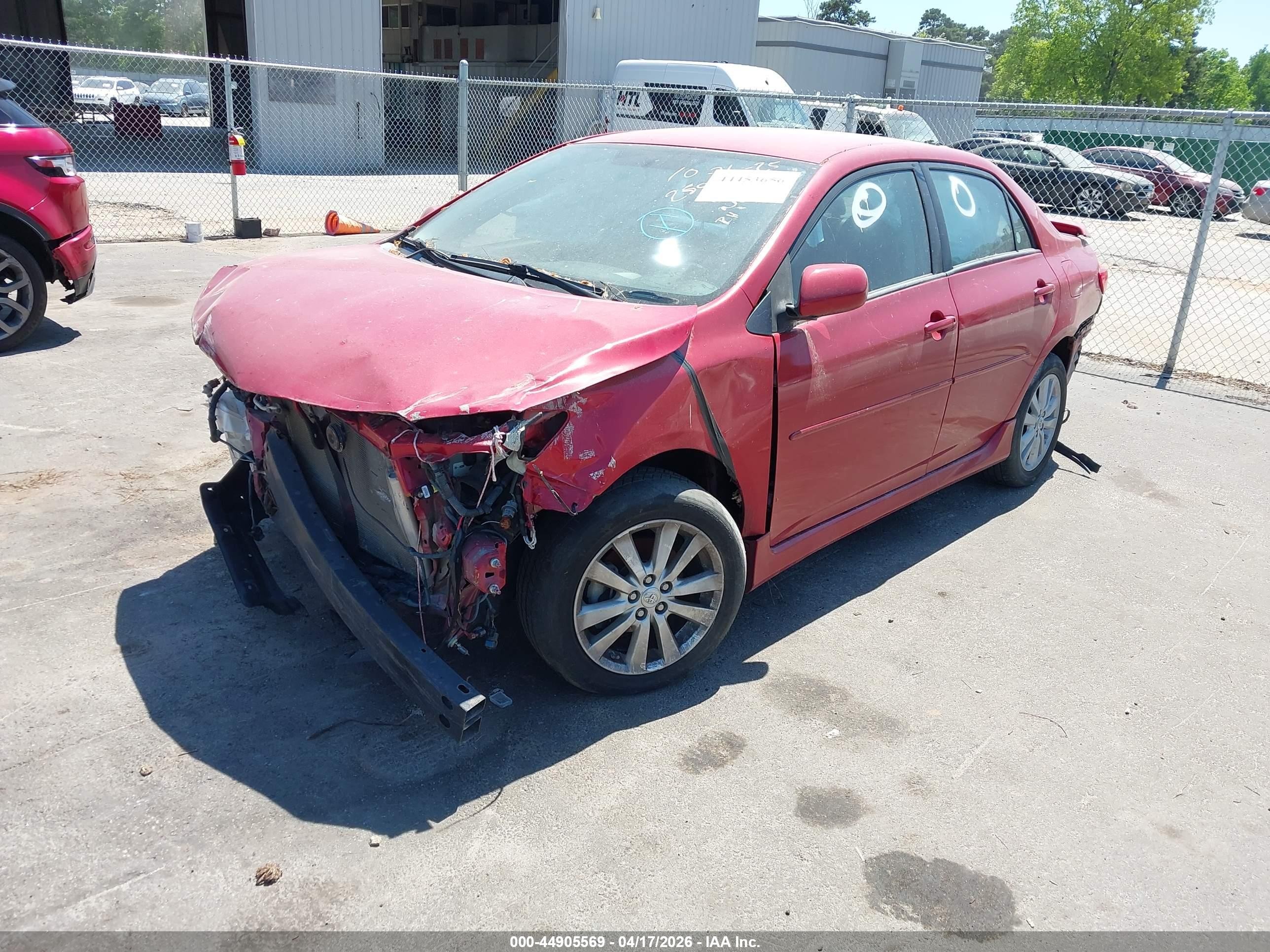 2010 Toyota Corolla S Red vin: 2T1BU4EE7AC491313