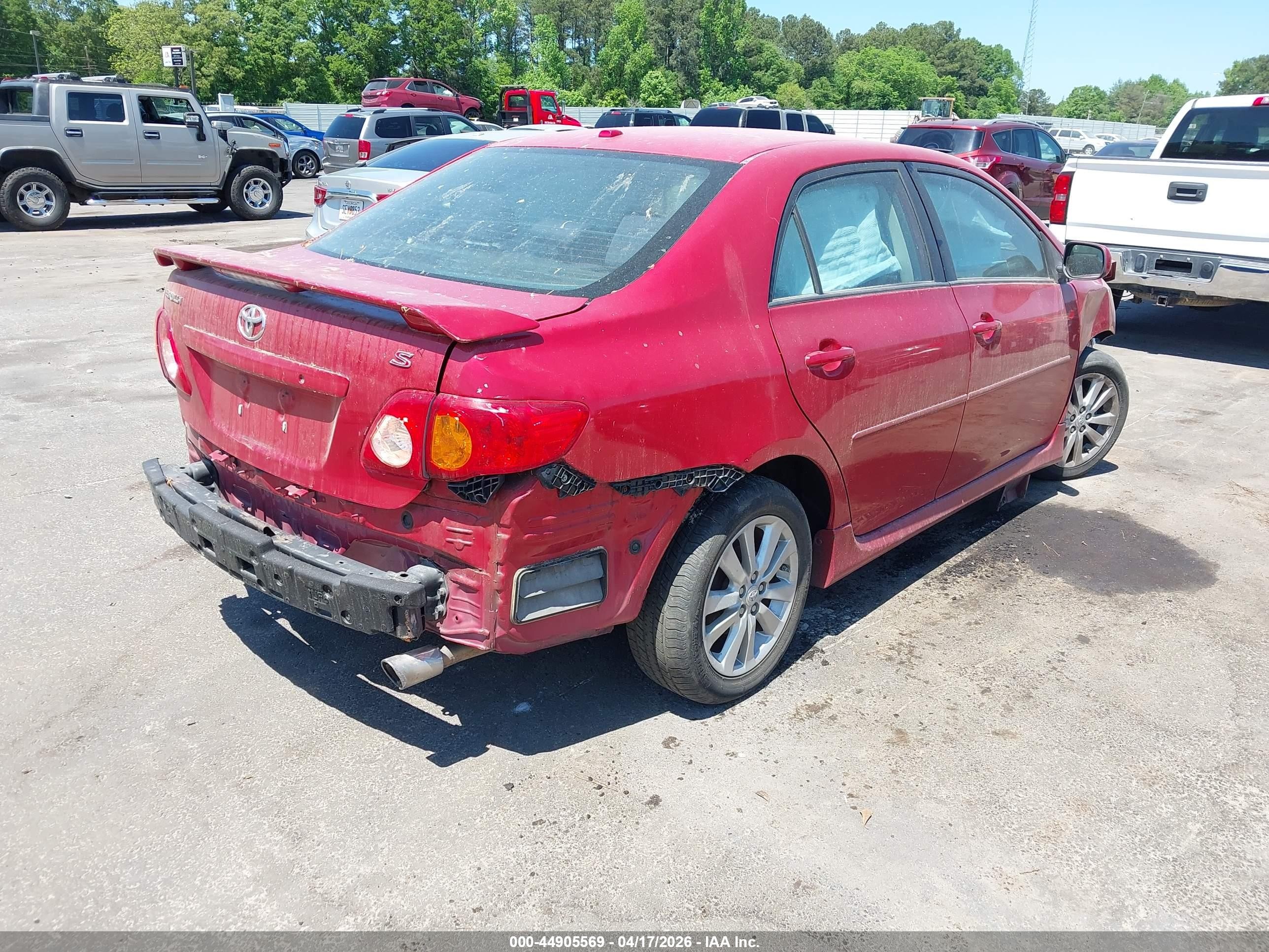 2010 Toyota Corolla S Red vin: 2T1BU4EE7AC491313