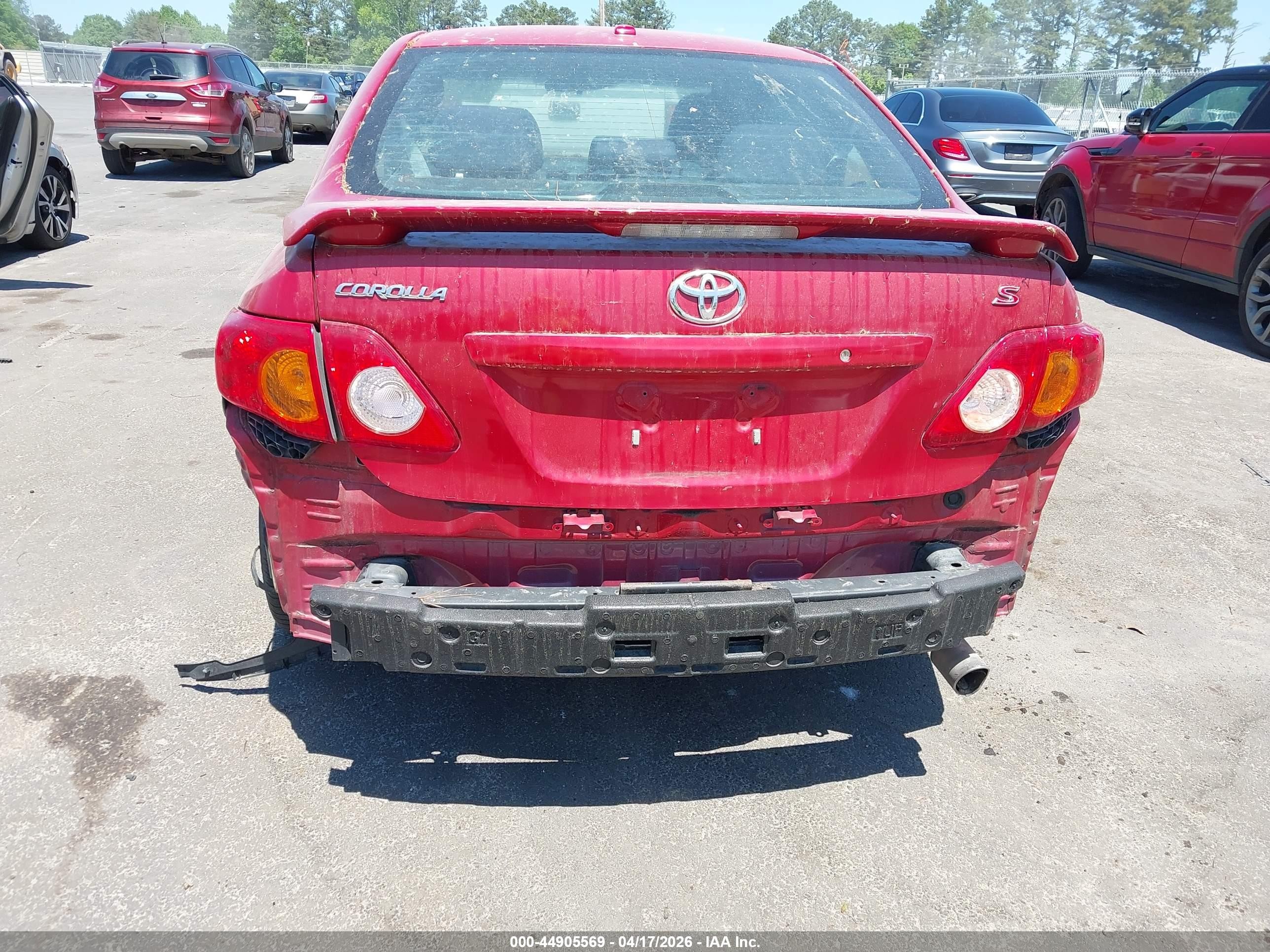 2010 Toyota Corolla S Red vin: 2T1BU4EE7AC491313