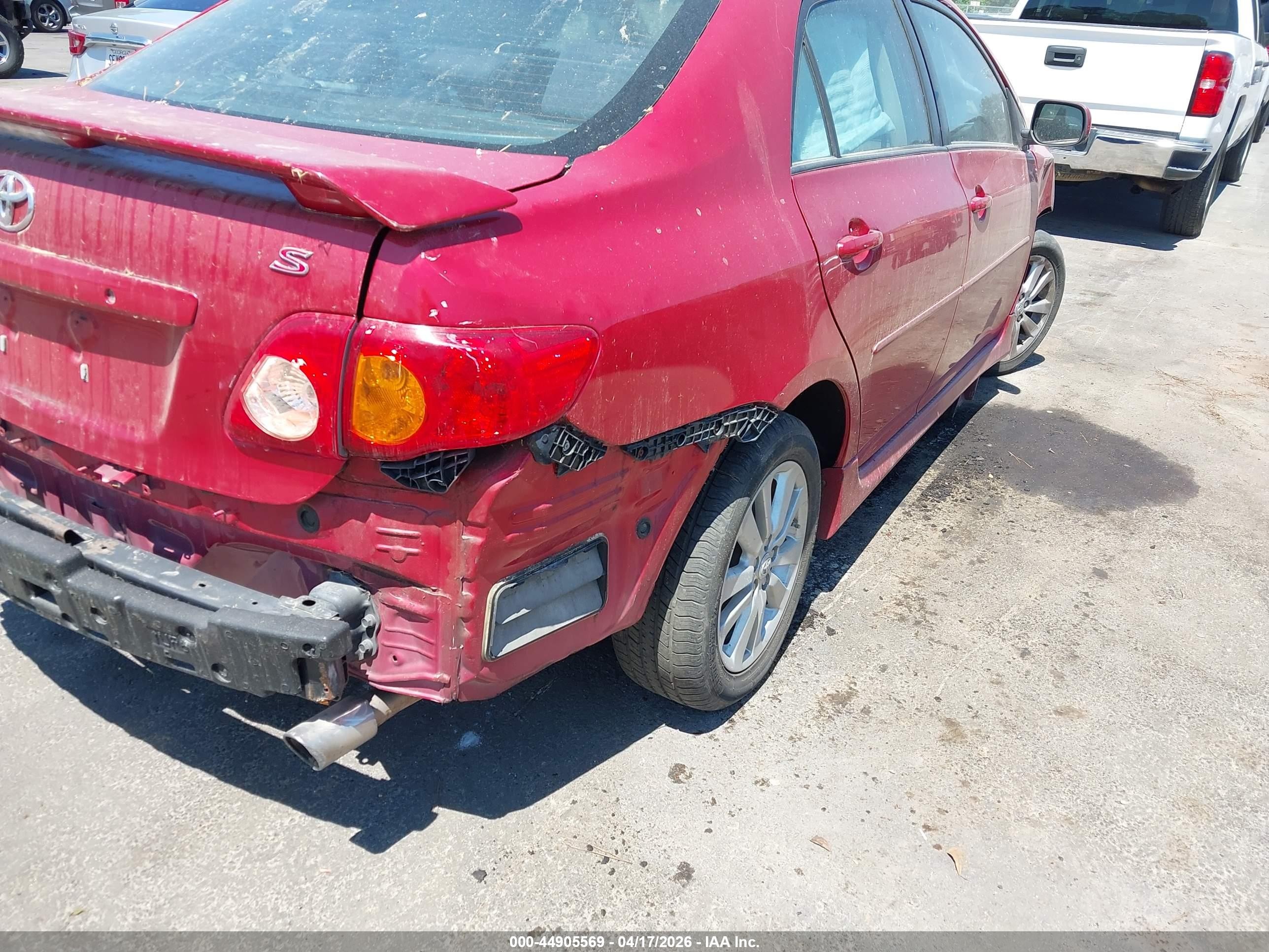 2010 Toyota Corolla S Red vin: 2T1BU4EE7AC491313