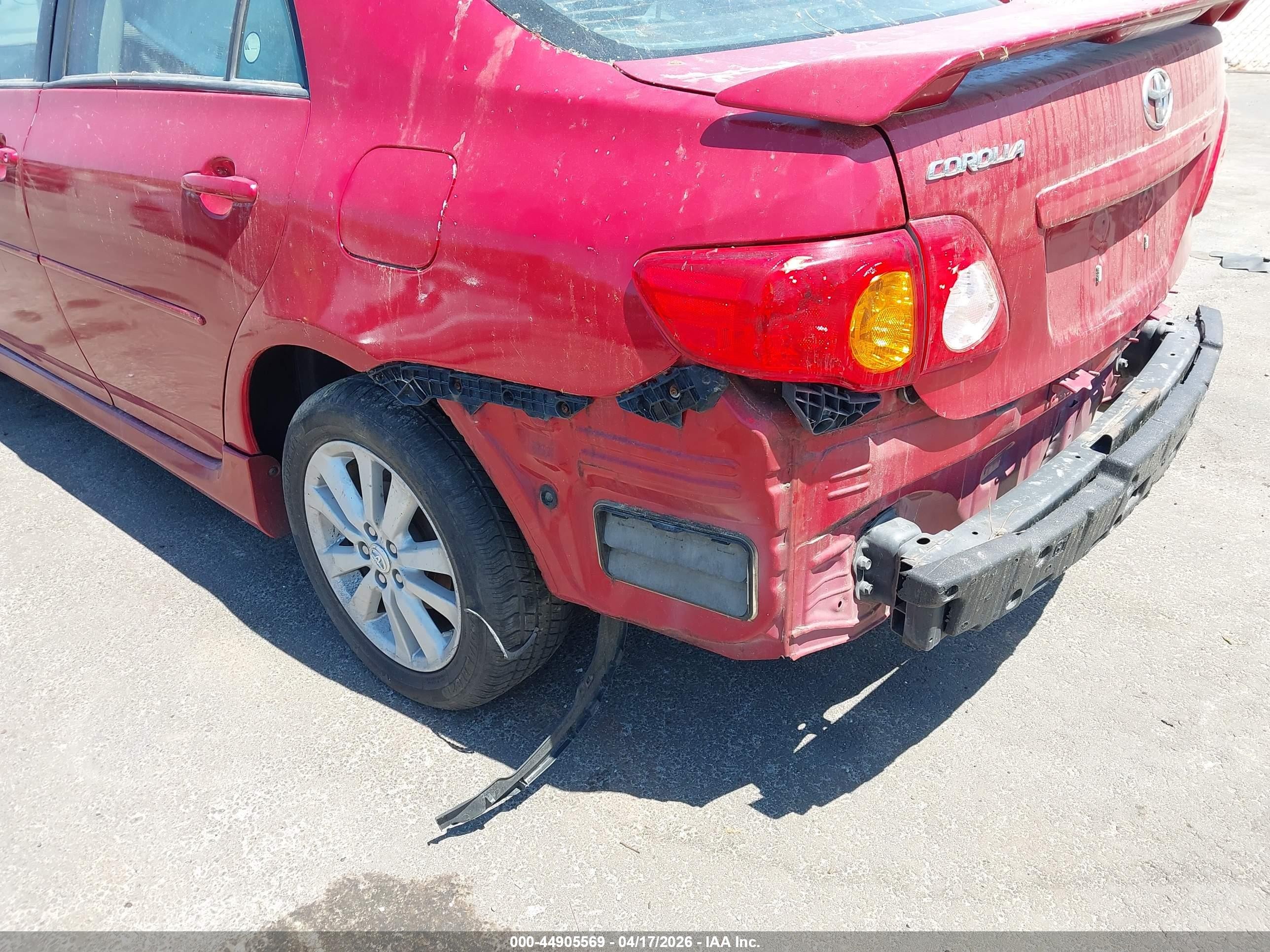 2010 Toyota Corolla S Red vin: 2T1BU4EE7AC491313