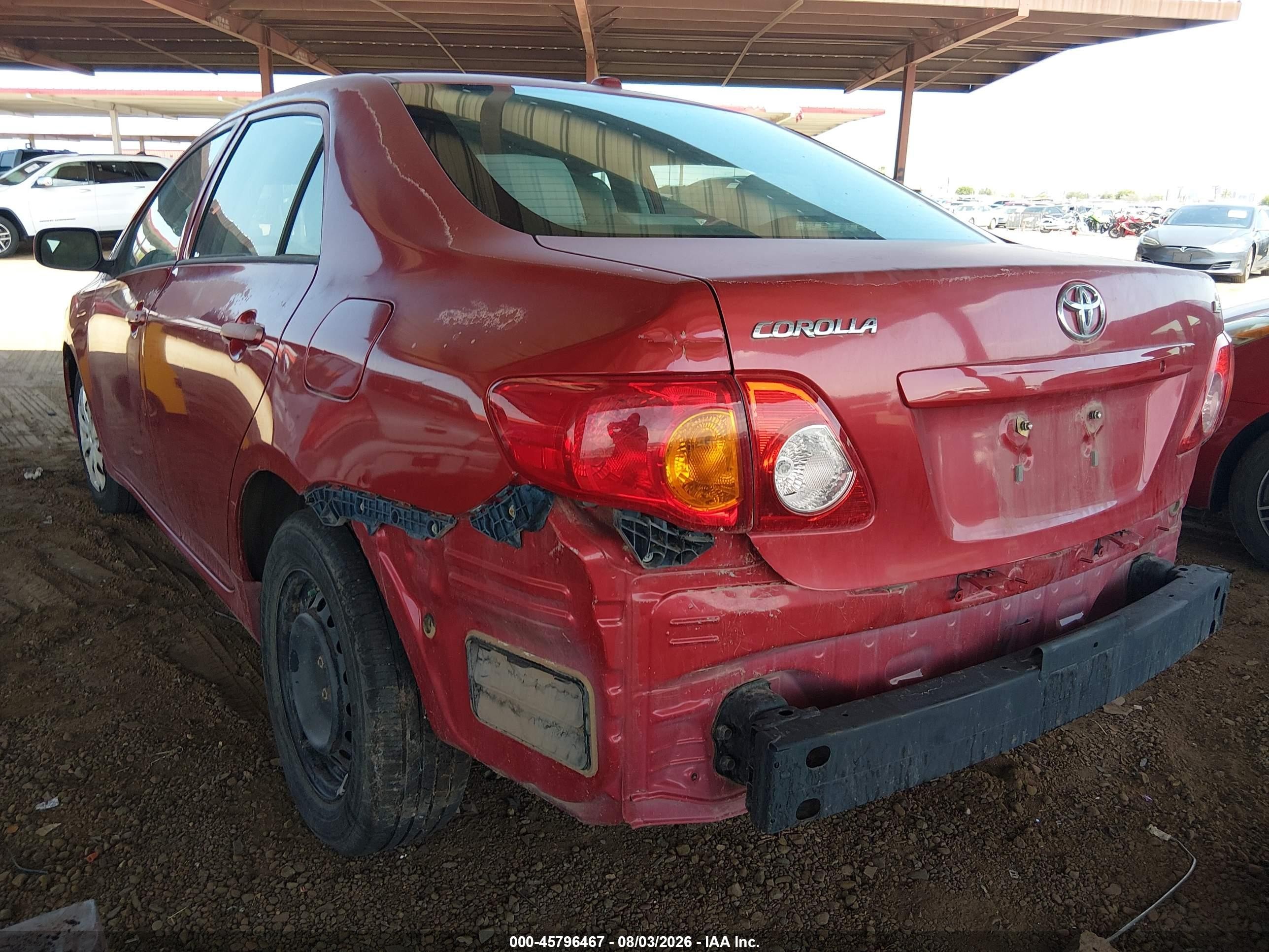 2010 Toyota Corolla Le Burgundy vin: 2T1BU4EE7AC517053