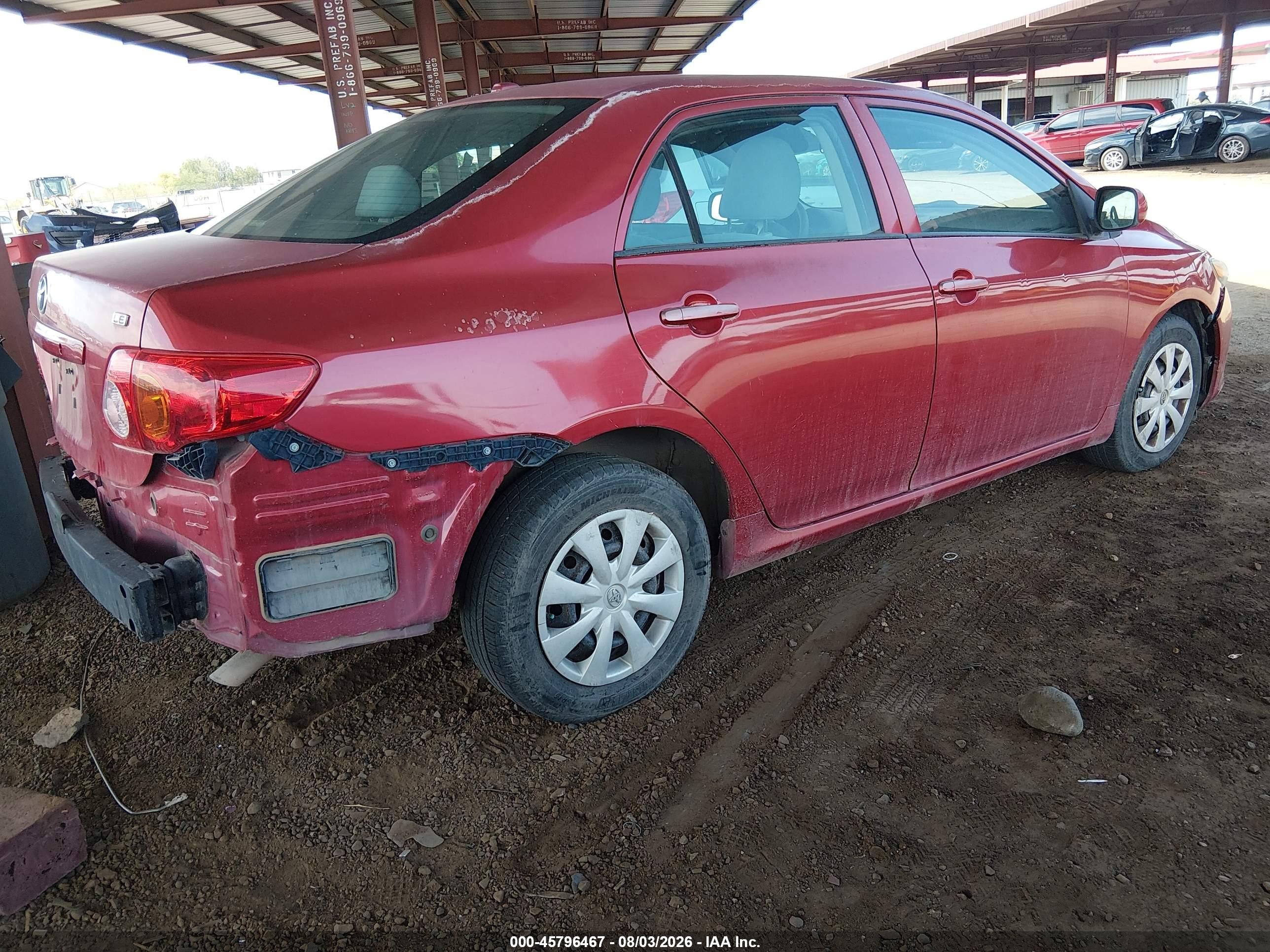 2010 Toyota Corolla Le Burgundy vin: 2T1BU4EE7AC517053