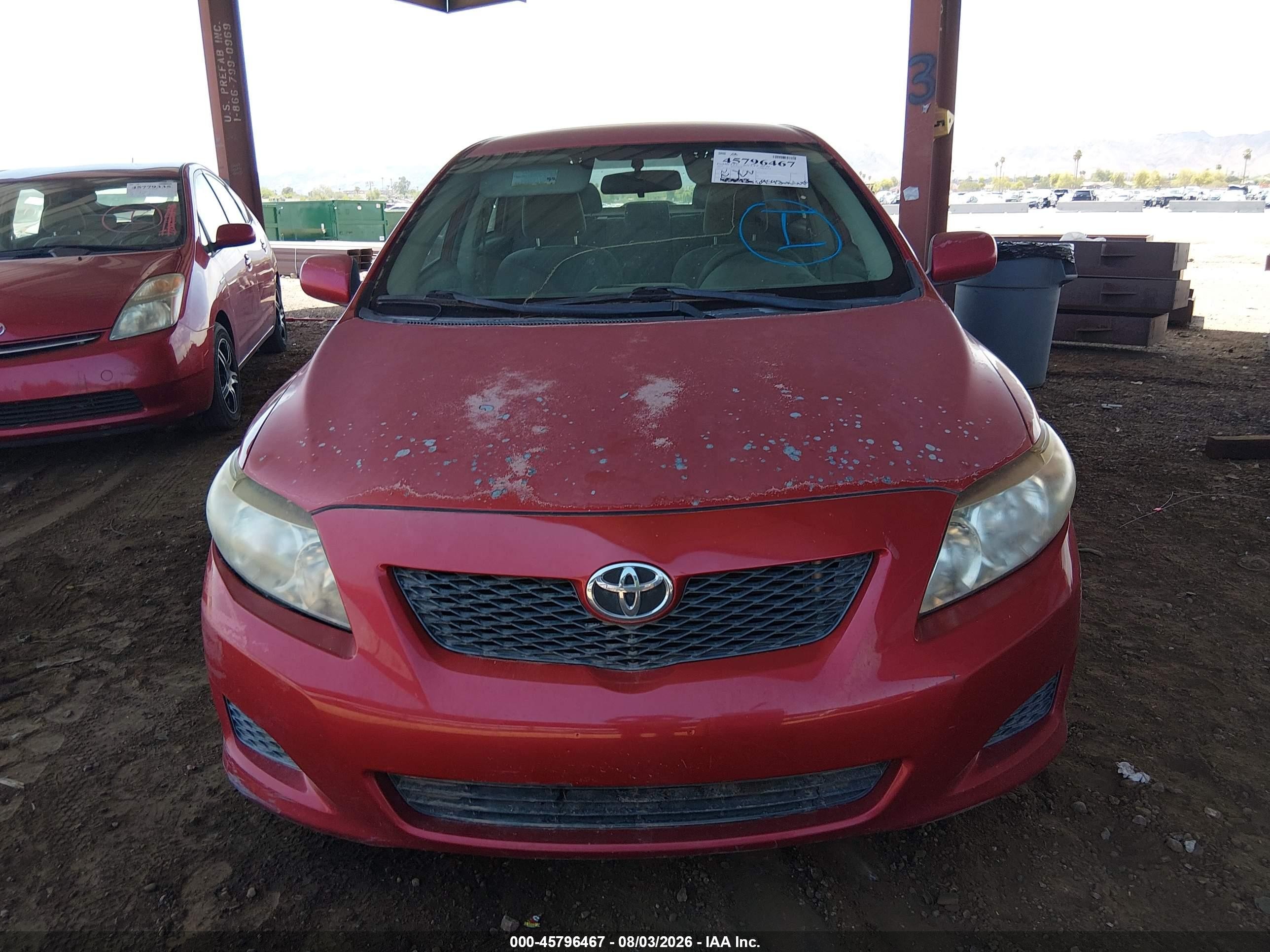 2010 Toyota Corolla Le Burgundy vin: 2T1BU4EE7AC517053