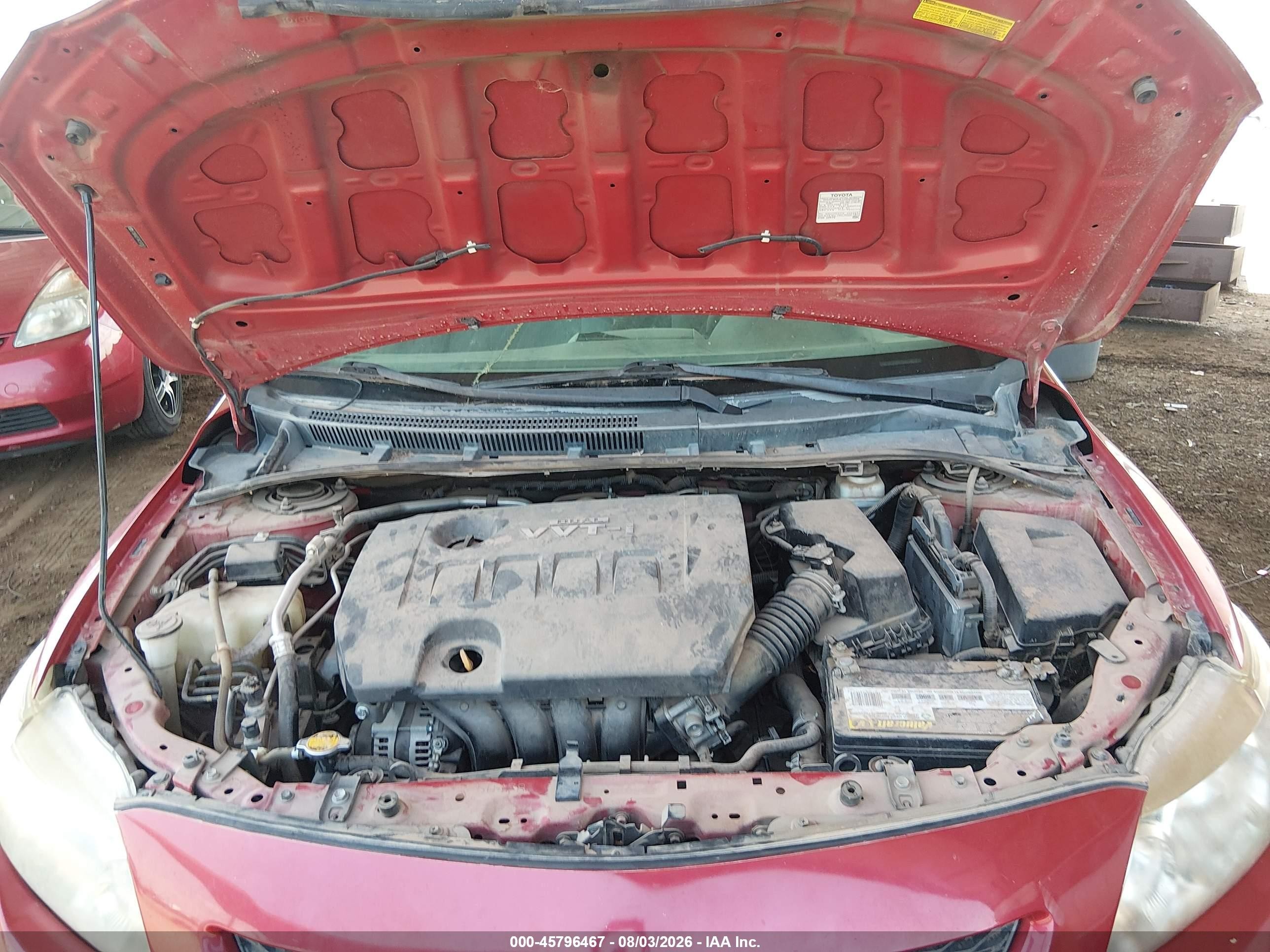 2010 Toyota Corolla Le Burgundy vin: 2T1BU4EE7AC517053