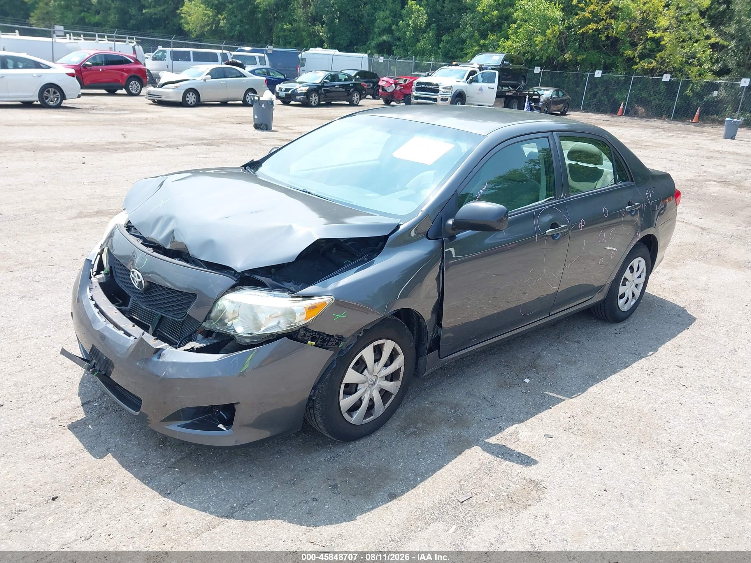 2010 Toyota Corolla Le Gray vin: 2T1BU4EE7AC528814