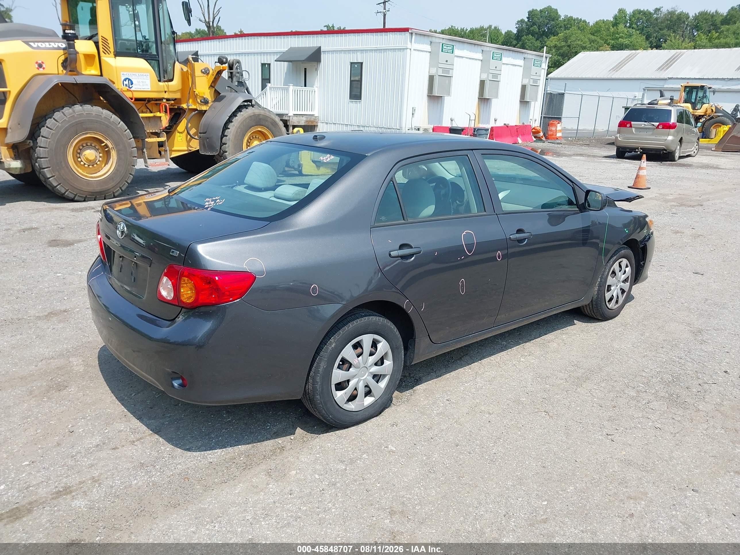 2010 Toyota Corolla Le Gray vin: 2T1BU4EE7AC528814
