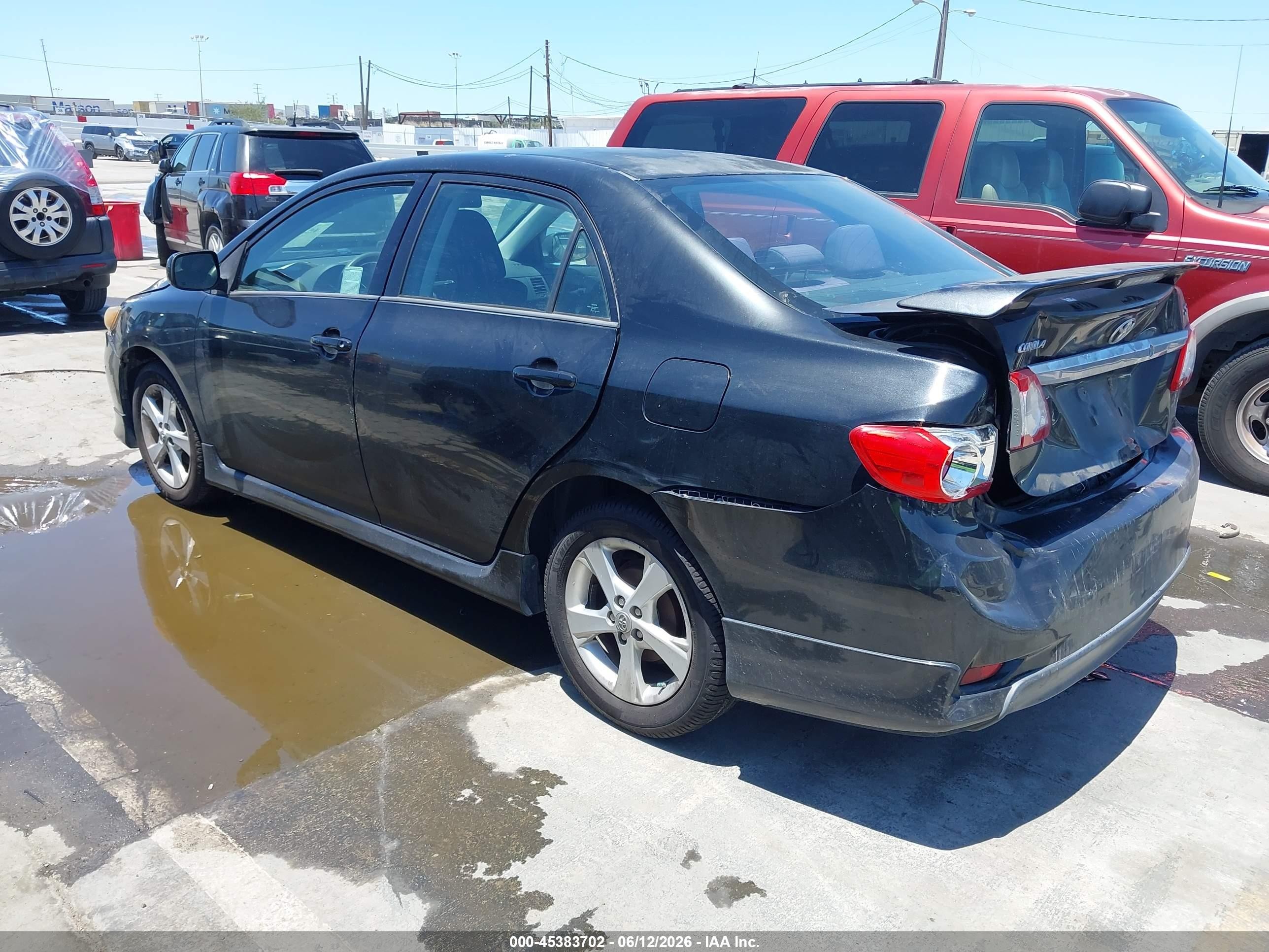 2011 Toyota Corolla S Black vin: 2T1BU4EE7BC548045
