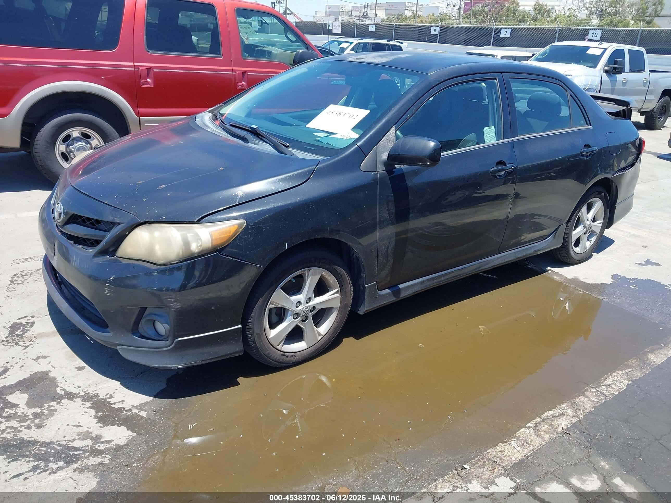 2011 Toyota Corolla S Black vin: 2T1BU4EE7BC548045