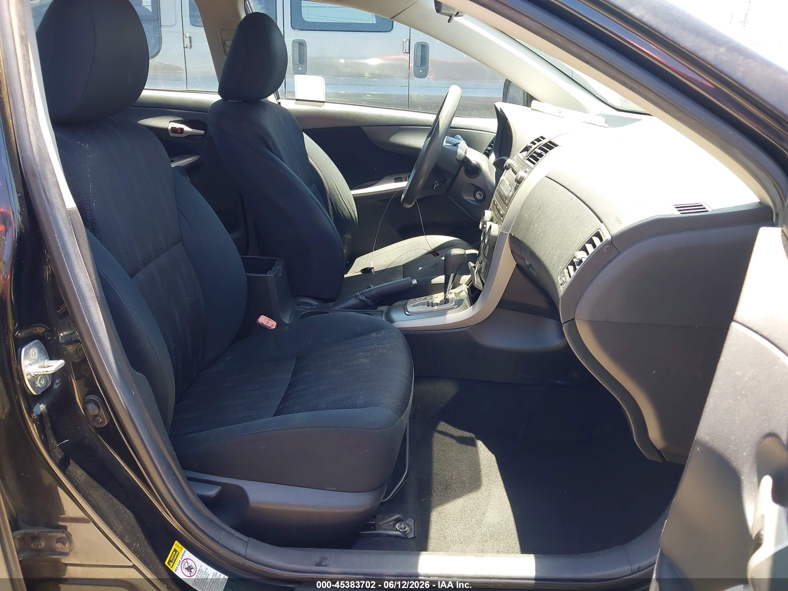 2011 Toyota Corolla S Black vin: 2T1BU4EE7BC548045