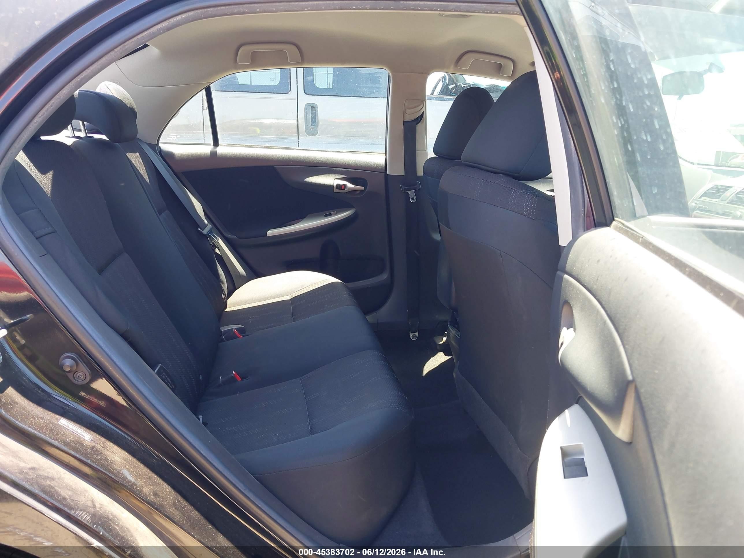 2011 Toyota Corolla S Black vin: 2T1BU4EE7BC548045