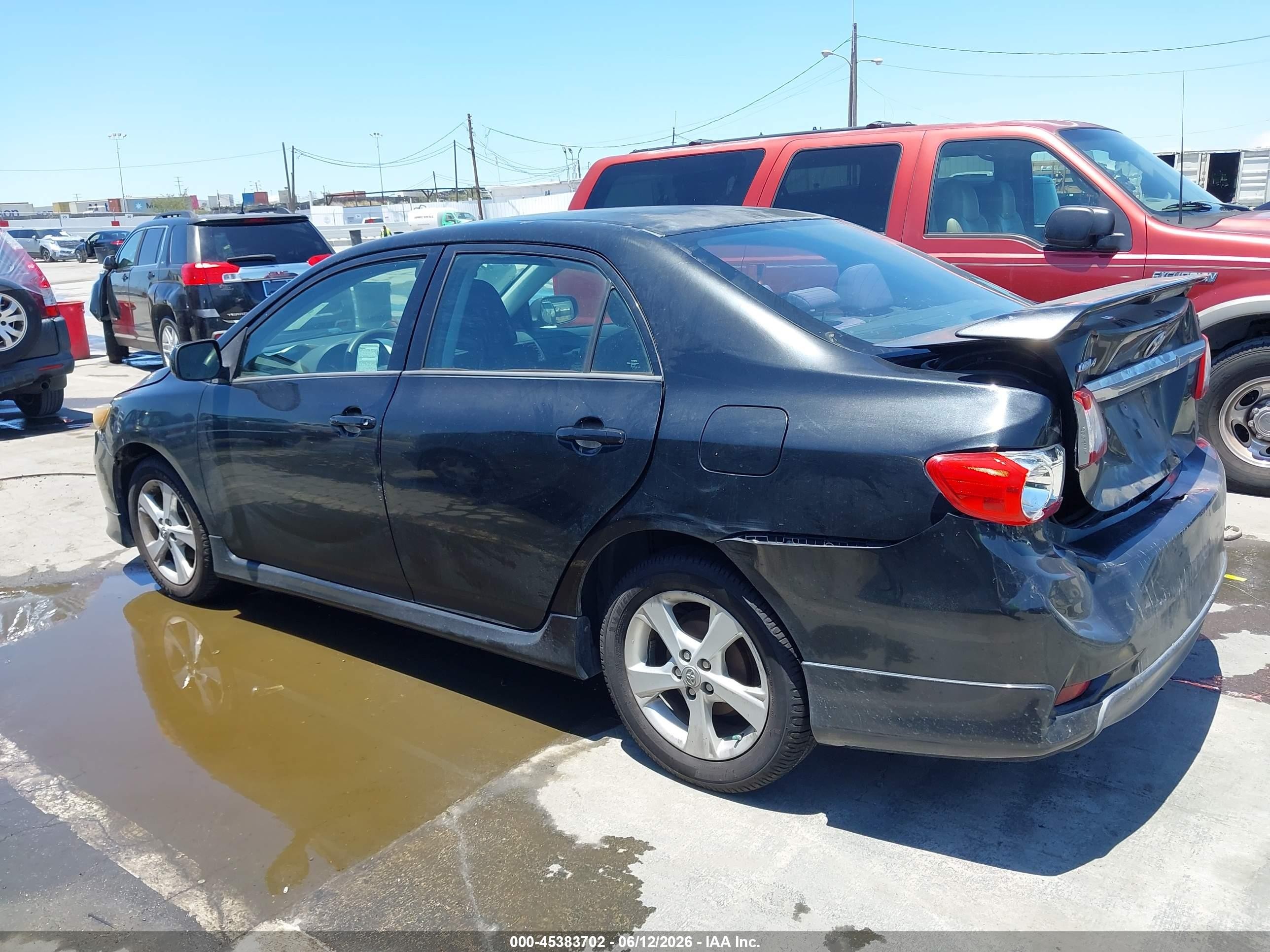 2011 Toyota Corolla S Black vin: 2T1BU4EE7BC548045