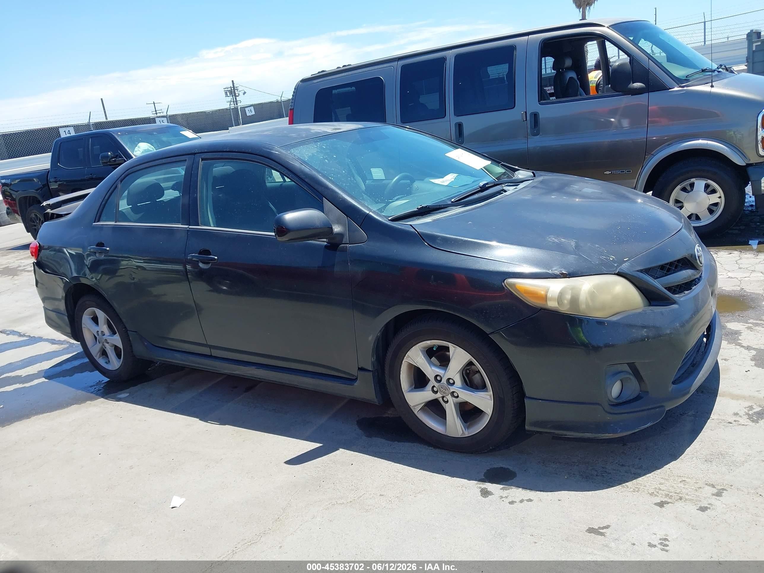 2011 Toyota Corolla S Black vin: 2T1BU4EE7BC548045