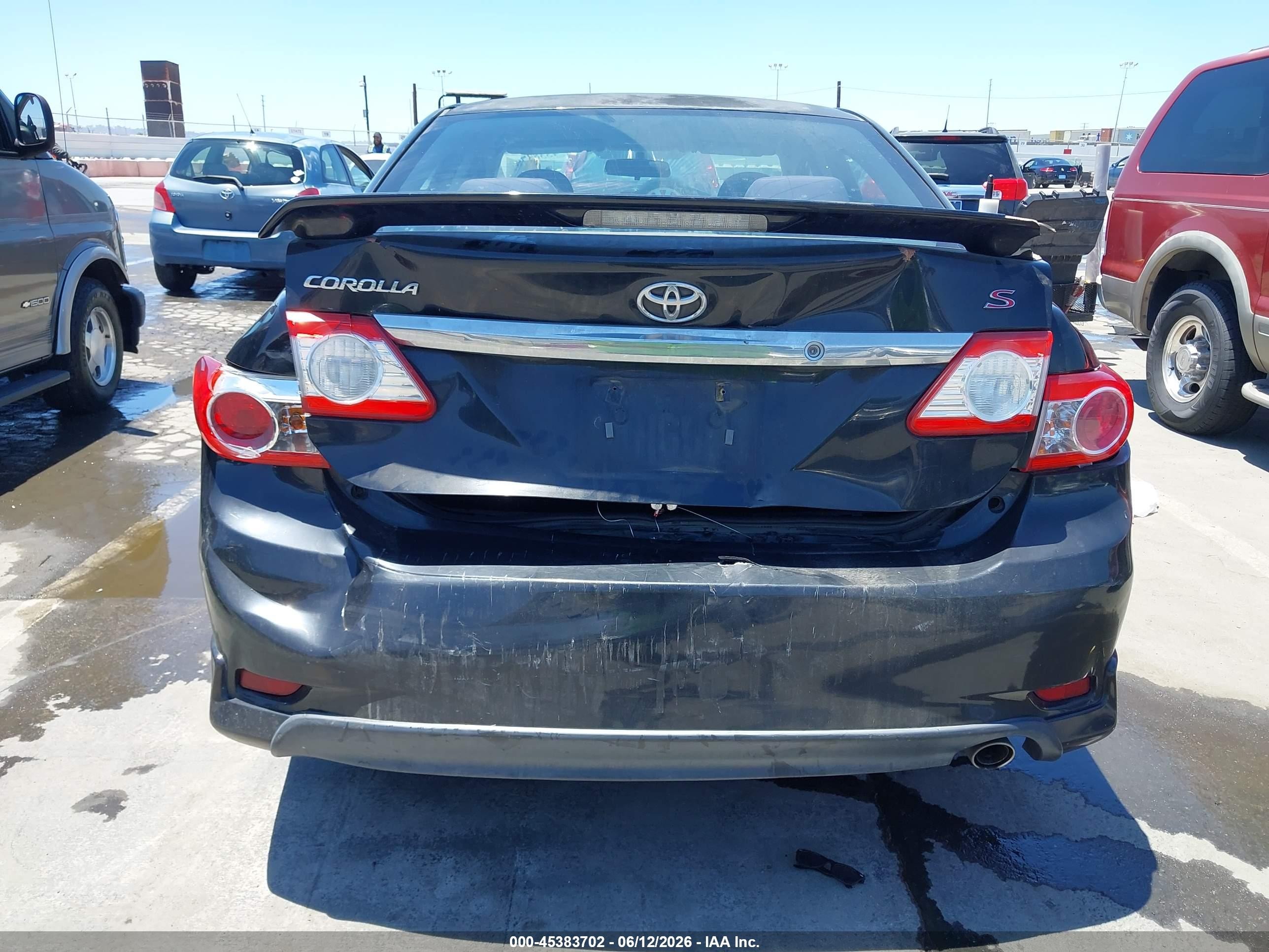 2011 Toyota Corolla S Black vin: 2T1BU4EE7BC548045