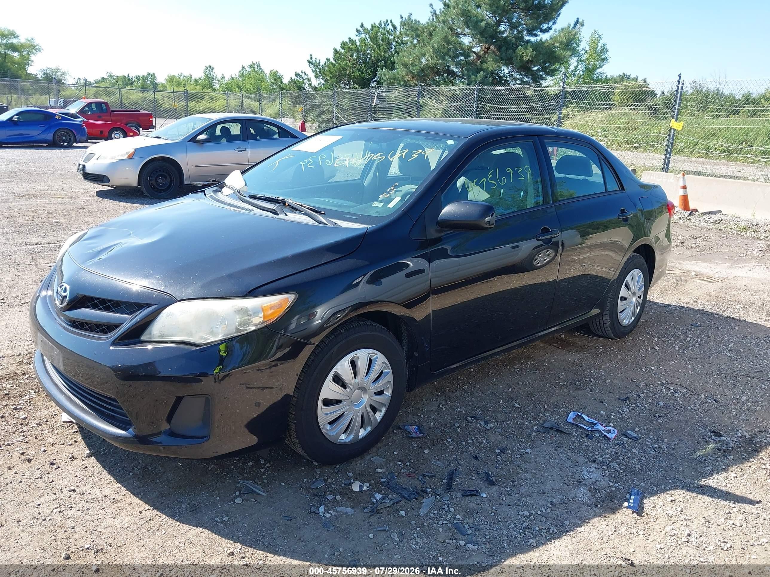 2011 Toyota Corolla Le Black vin: 2T1BU4EE7BC565847