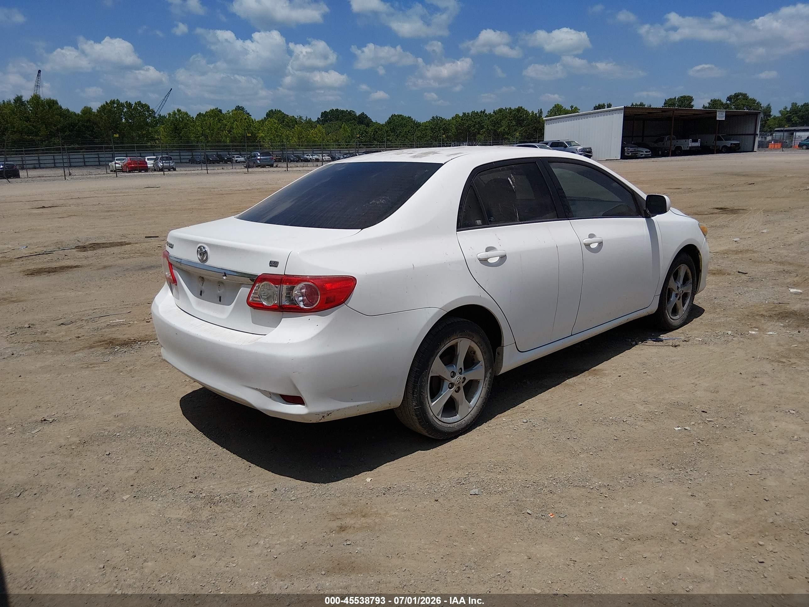 2011 Toyota Corolla Le White vin: 2T1BU4EE7BC606221