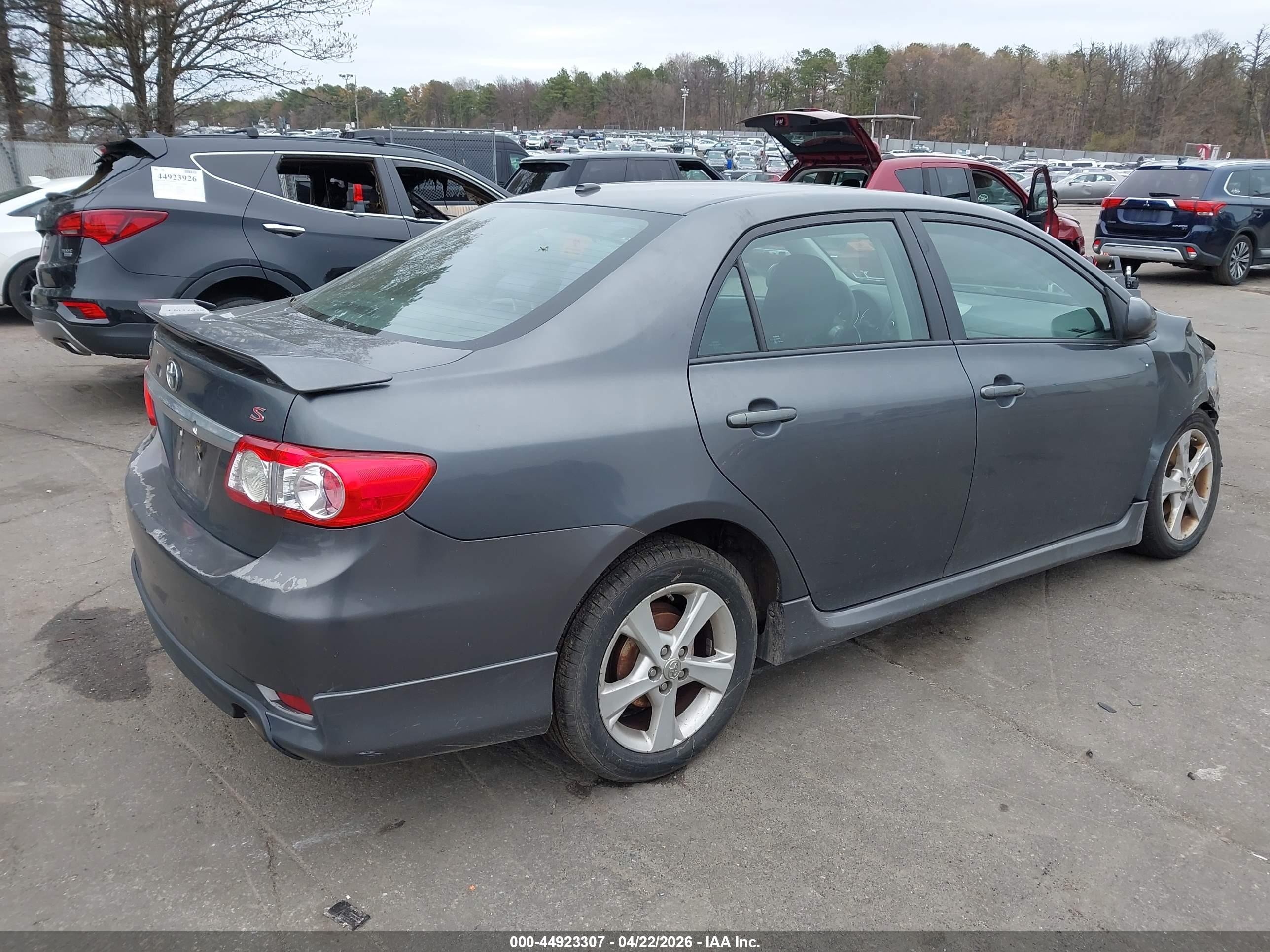 2011 Toyota Corolla S Gray vin: 2T1BU4EE7BC606817