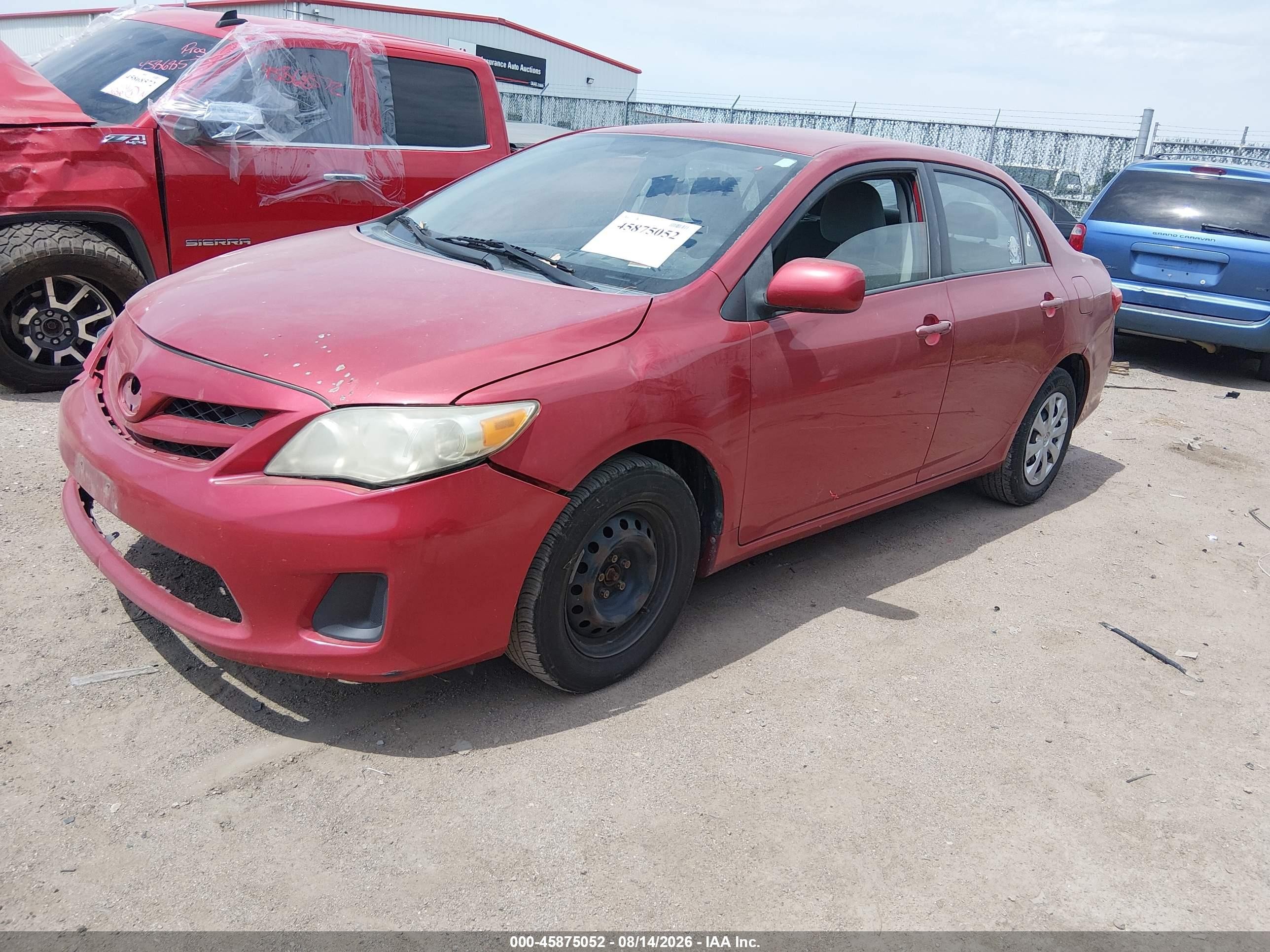 2011 Toyota Corolla Le Red vin: 2T1BU4EE7BC607546