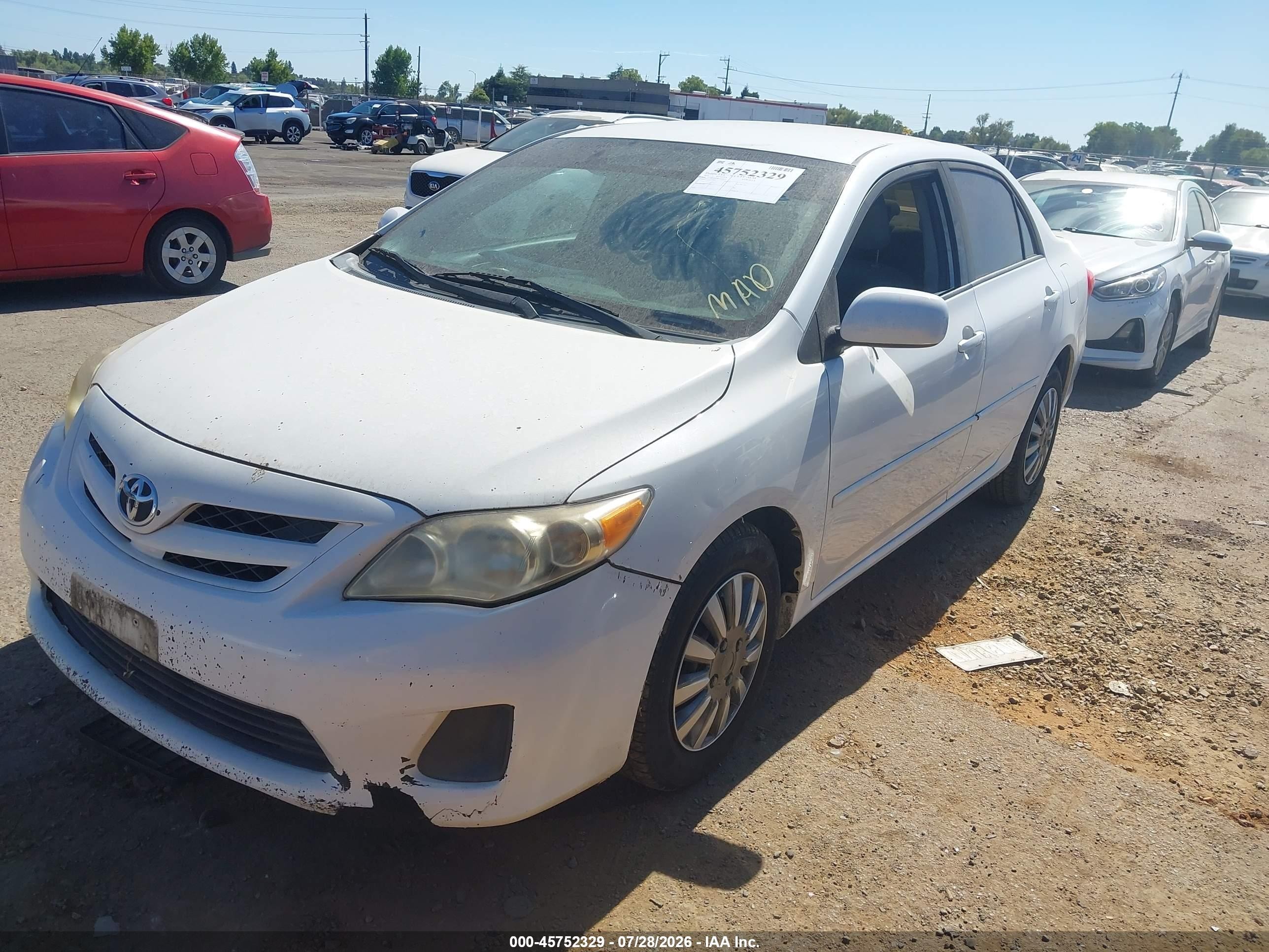 2011 Toyota Corolla Le Белый vin: 2T1BU4EE7BC609023