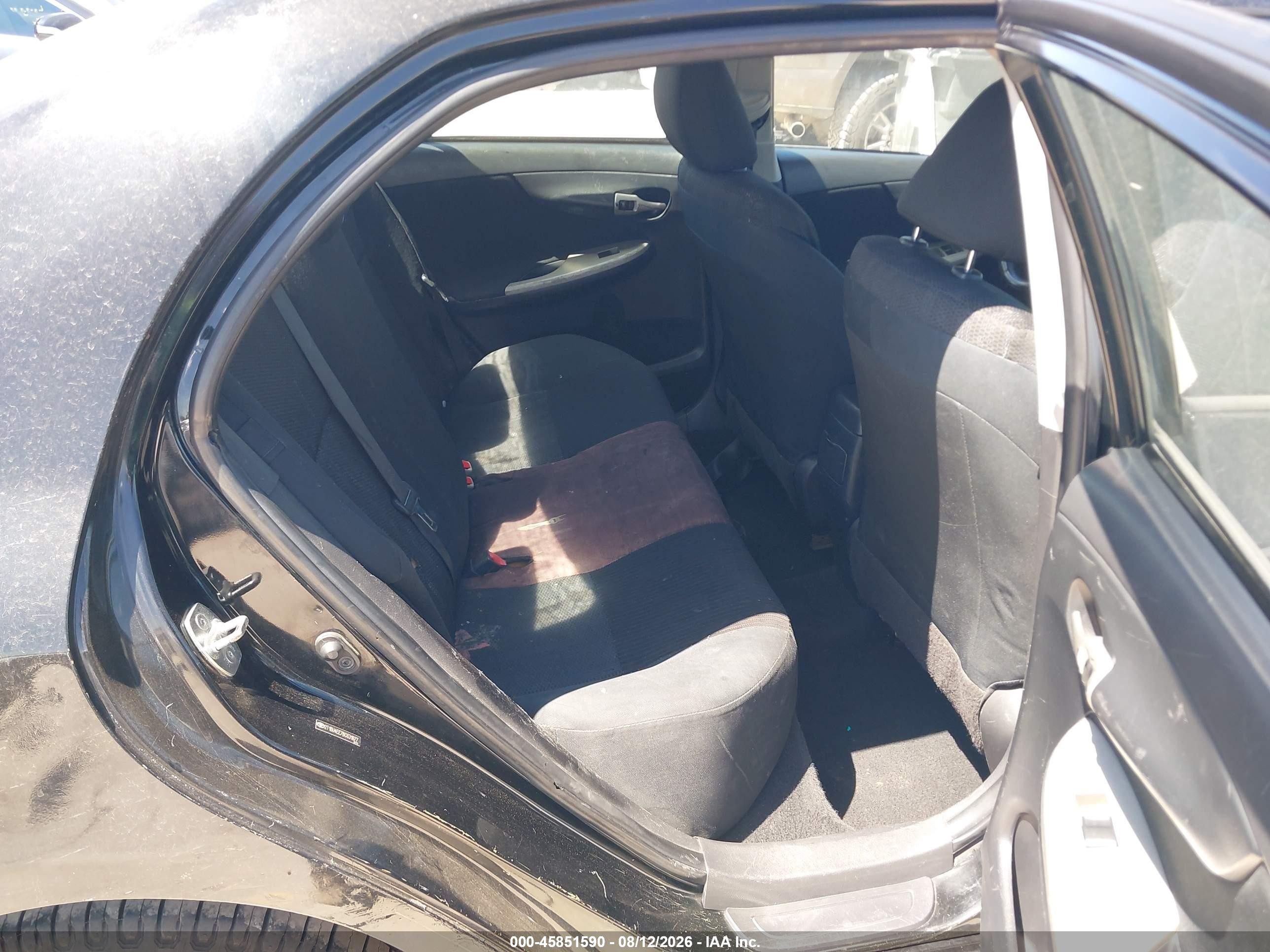 2011 Toyota Corolla S Black vin: 2T1BU4EE7BC631877