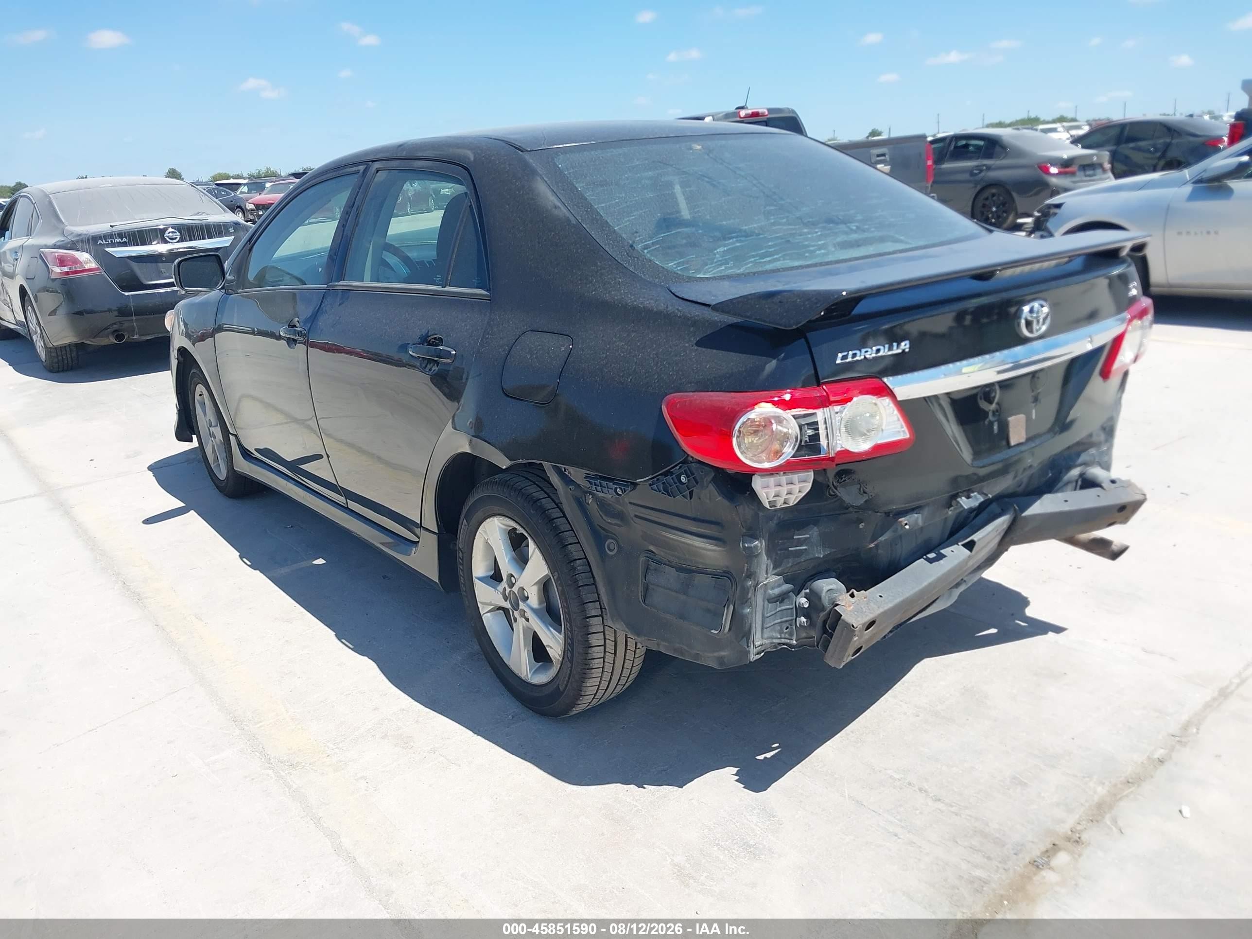 2011 Toyota Corolla S Black vin: 2T1BU4EE7BC631877