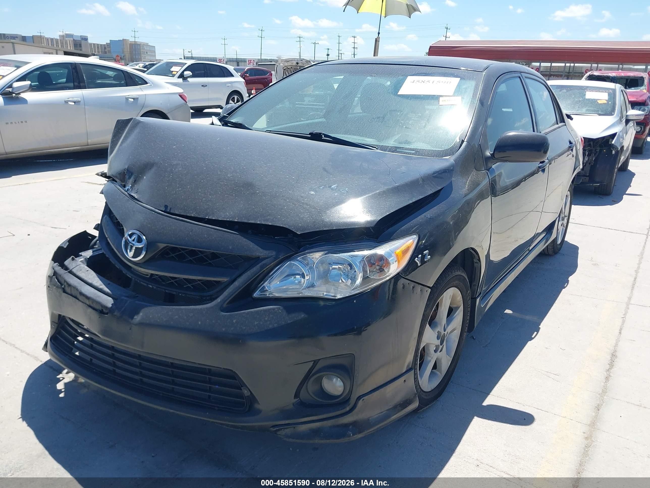 2011 Toyota Corolla S Black vin: 2T1BU4EE7BC631877