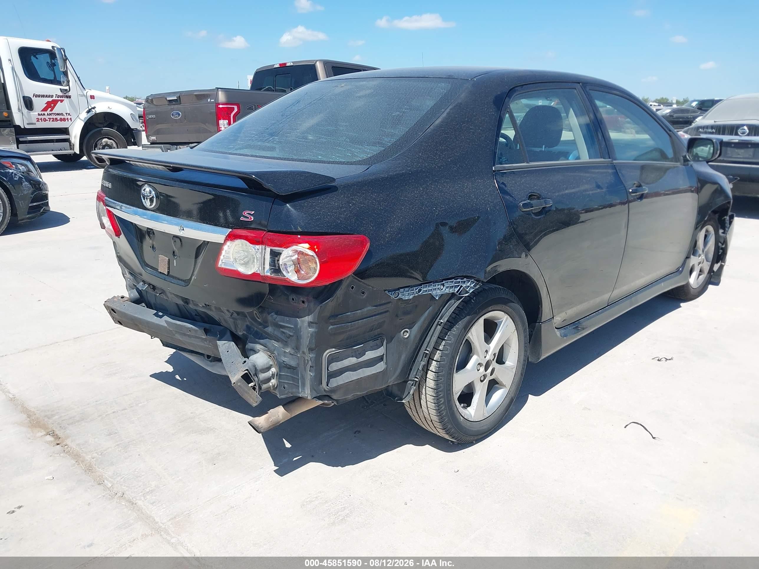 2011 Toyota Corolla S Black vin: 2T1BU4EE7BC631877