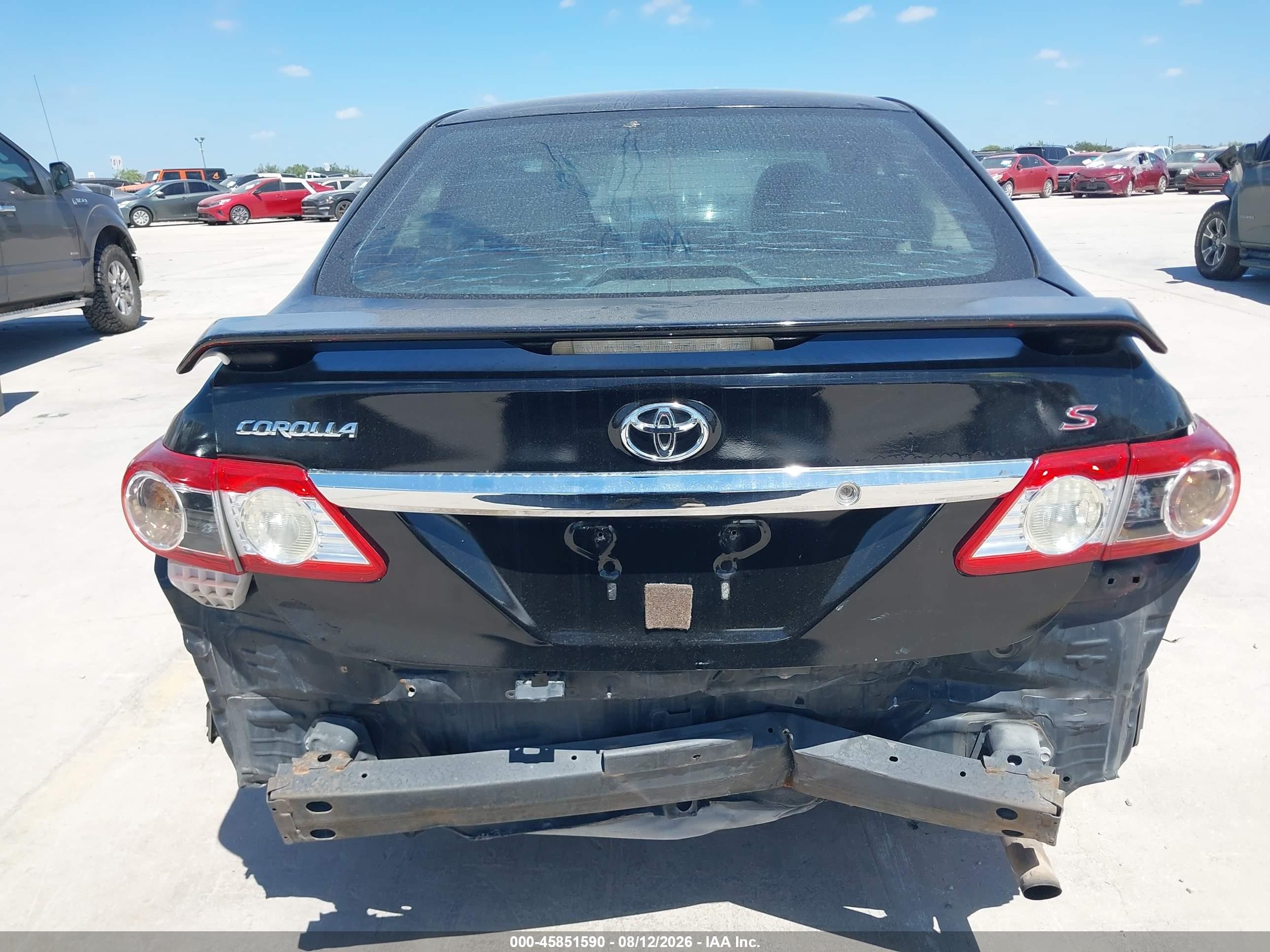 2011 Toyota Corolla S Black vin: 2T1BU4EE7BC631877