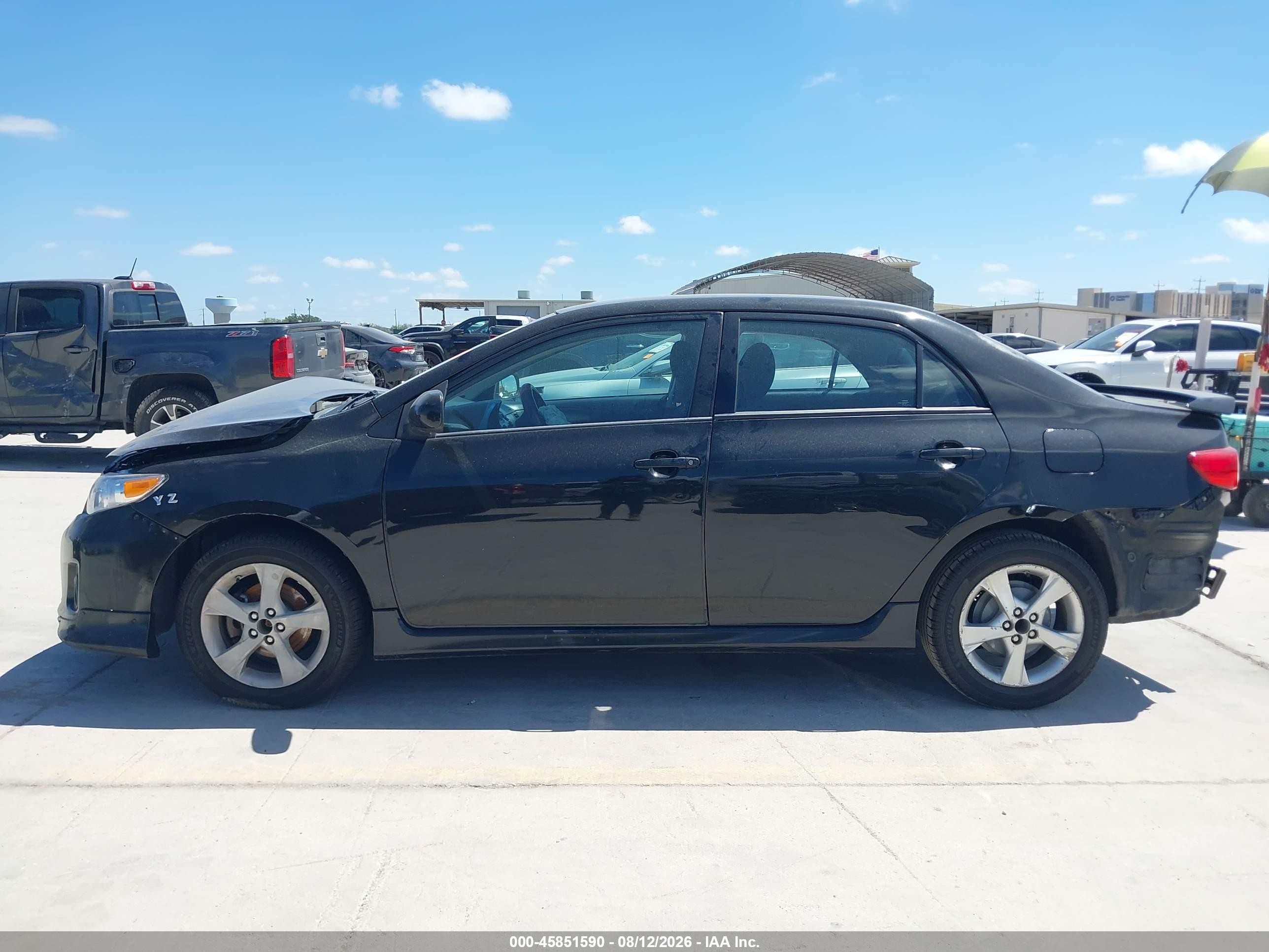2011 Toyota Corolla S Black vin: 2T1BU4EE7BC631877