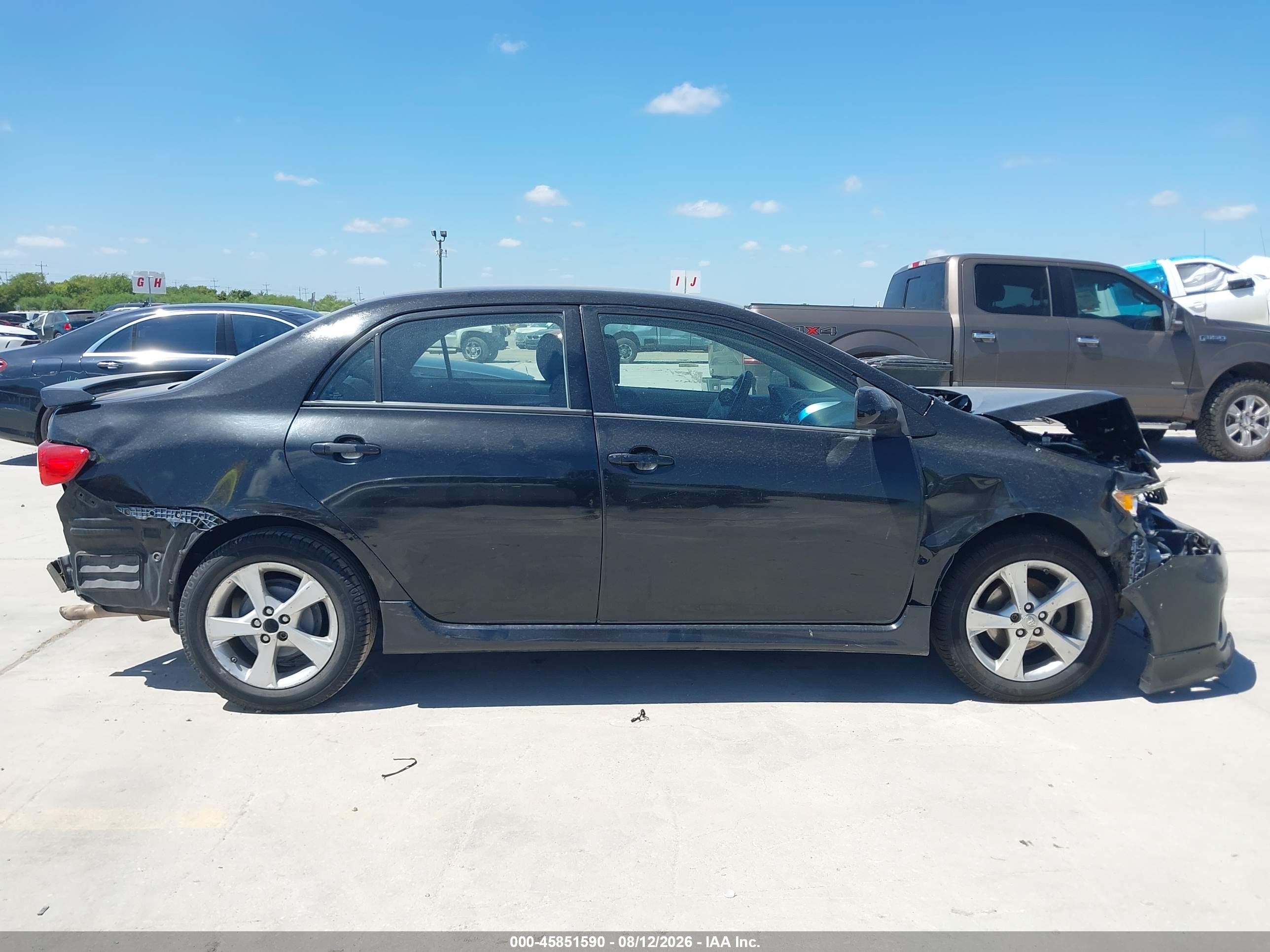 2011 Toyota Corolla S Black vin: 2T1BU4EE7BC631877
