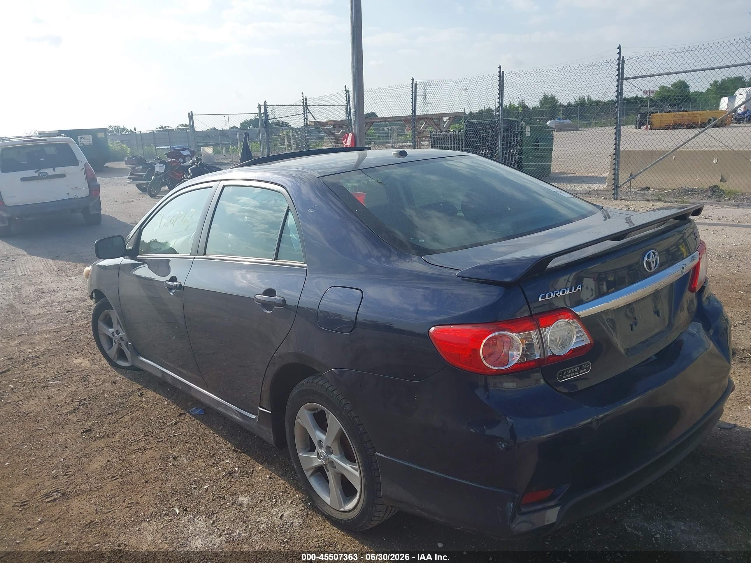 2011 Toyota Corolla S Dark Blue vin: 2T1BU4EE7BC634018