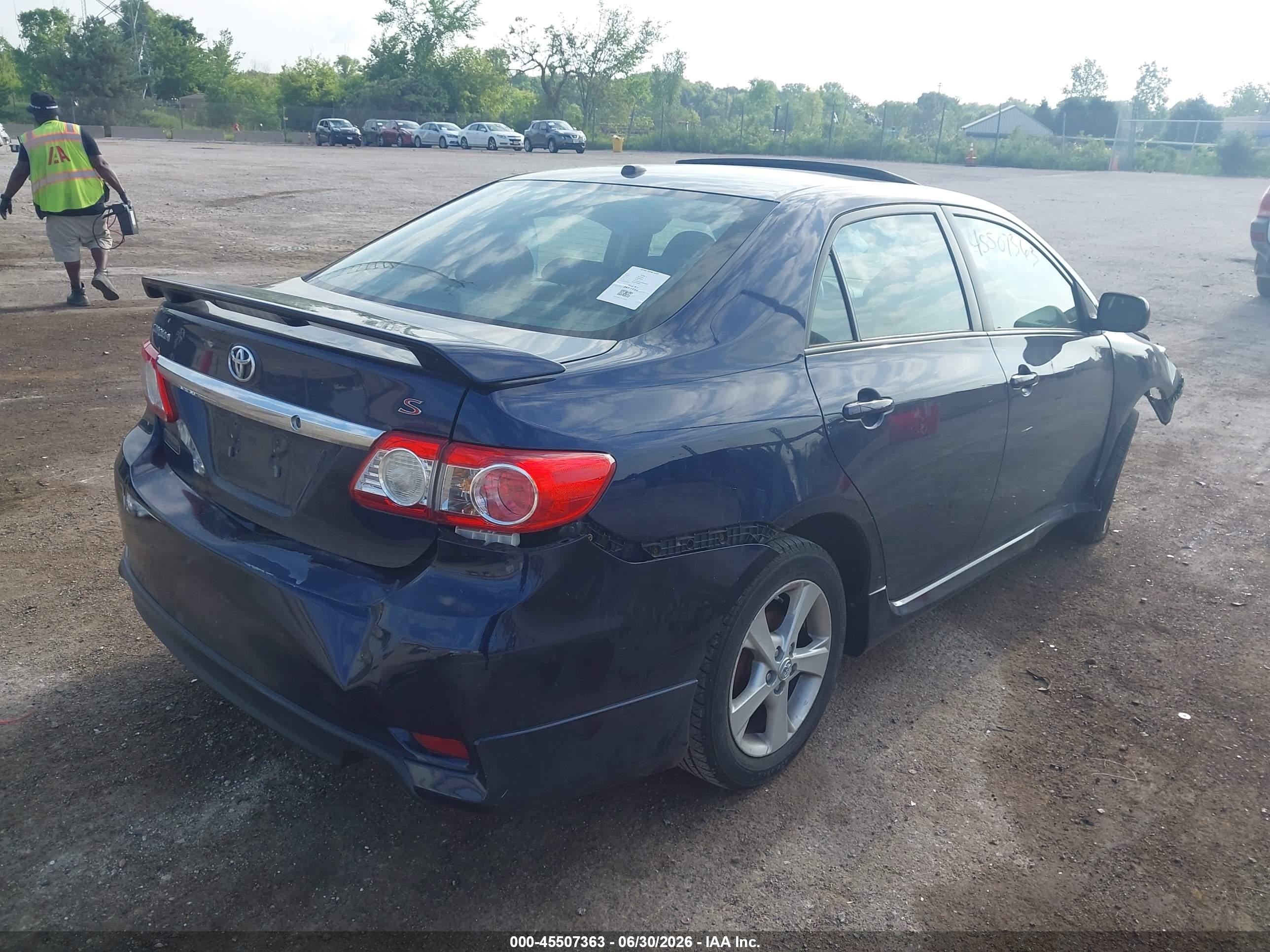 2011 Toyota Corolla S Dark Blue vin: 2T1BU4EE7BC634018