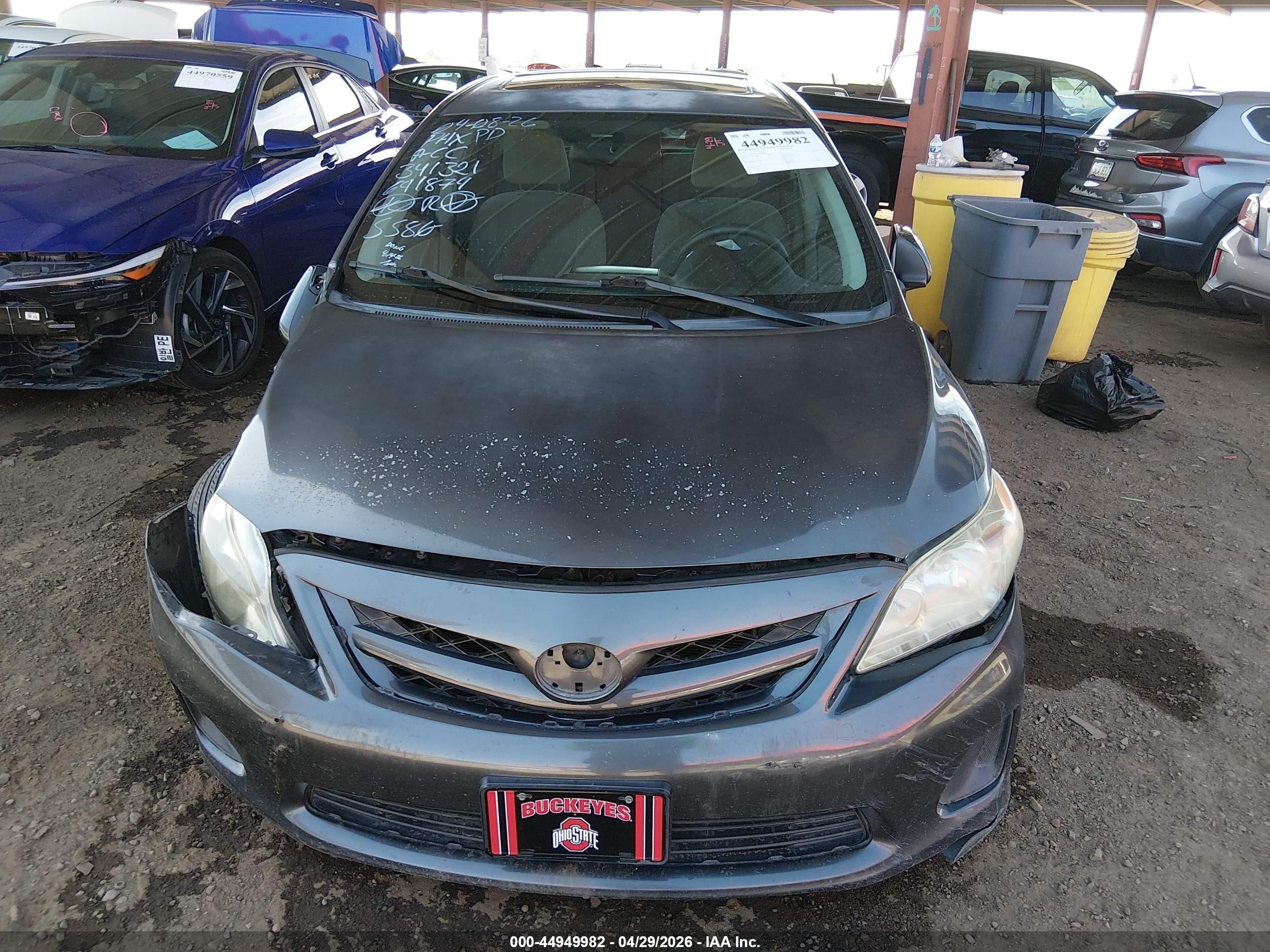 2011 Toyota Corolla Le Gray vin: 2T1BU4EE7BC641874