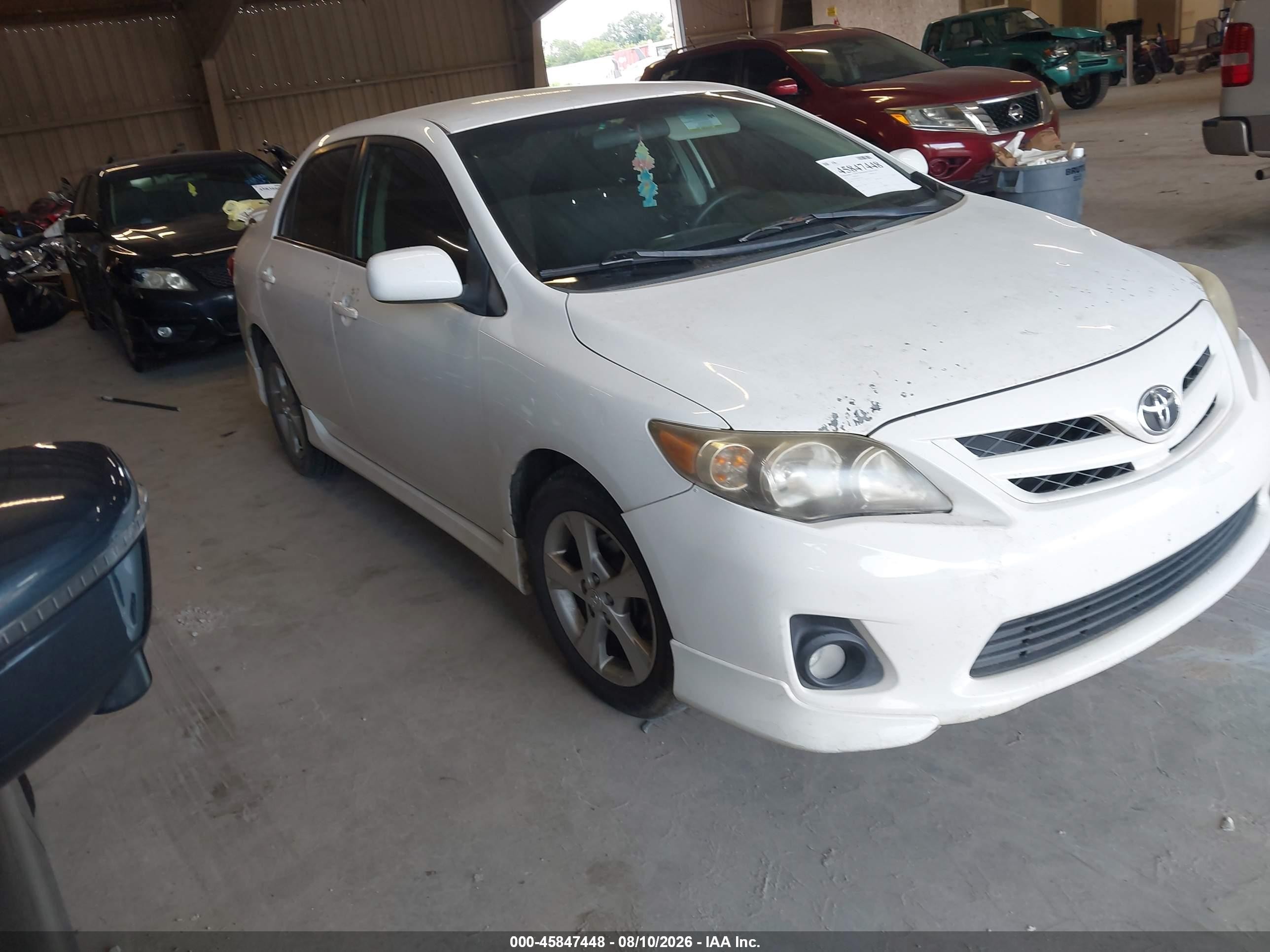 2011 Toyota Corolla S White vin: 2T1BU4EE7BC654298