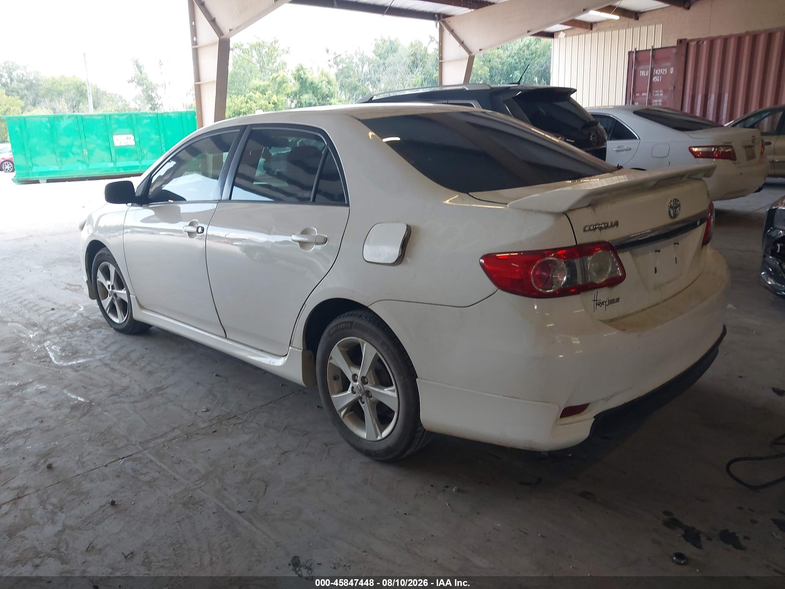 2011 Toyota Corolla S White vin: 2T1BU4EE7BC654298