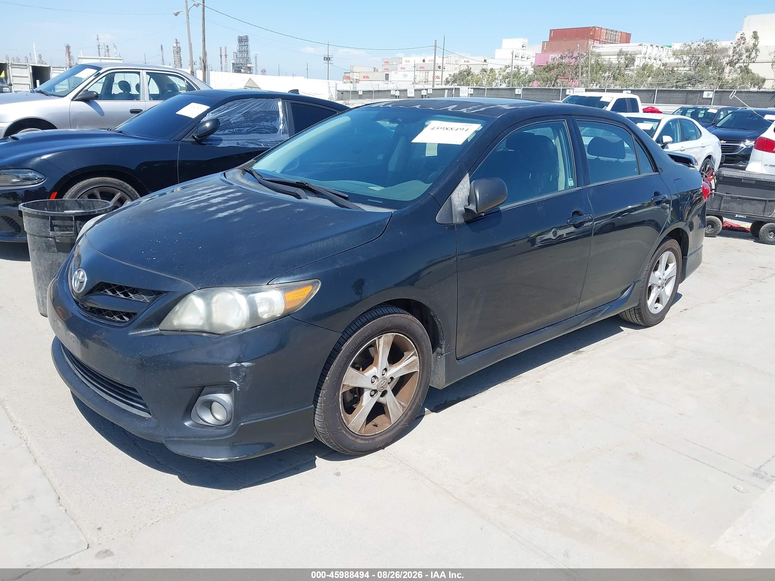 2011 Toyota Corolla S Black vin: 2T1BU4EE7BC688144