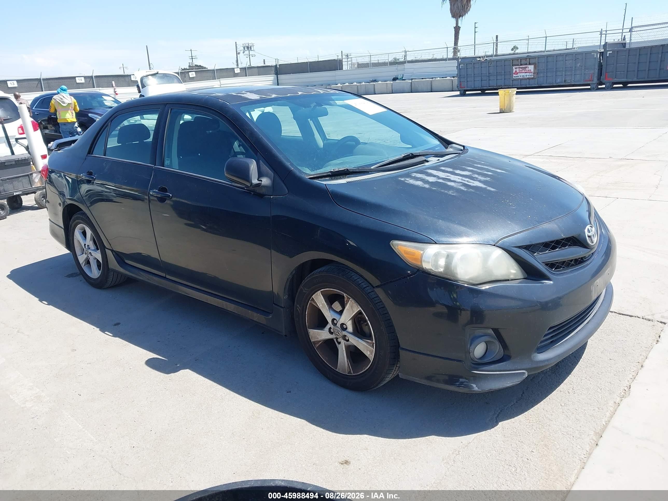 2011 Toyota Corolla S Black vin: 2T1BU4EE7BC688144