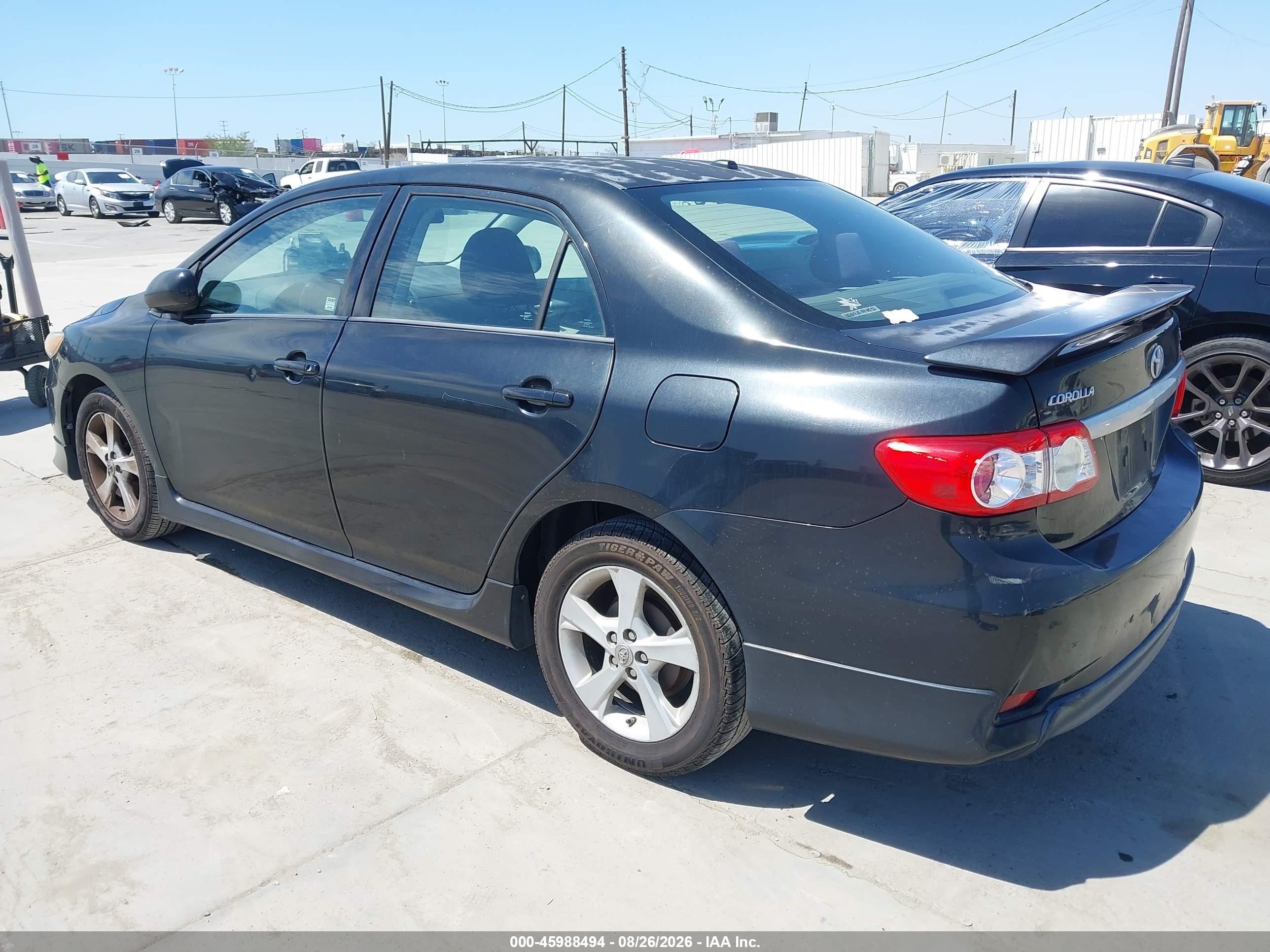 2011 Toyota Corolla S Black vin: 2T1BU4EE7BC688144