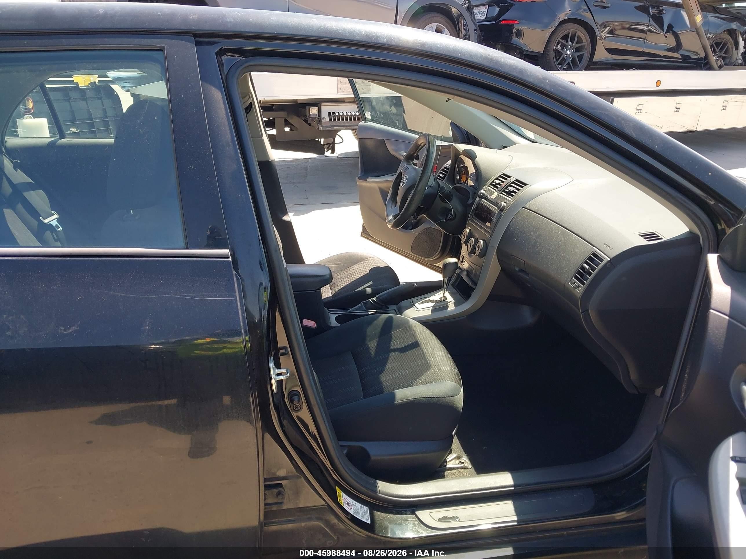 2011 Toyota Corolla S Black vin: 2T1BU4EE7BC688144