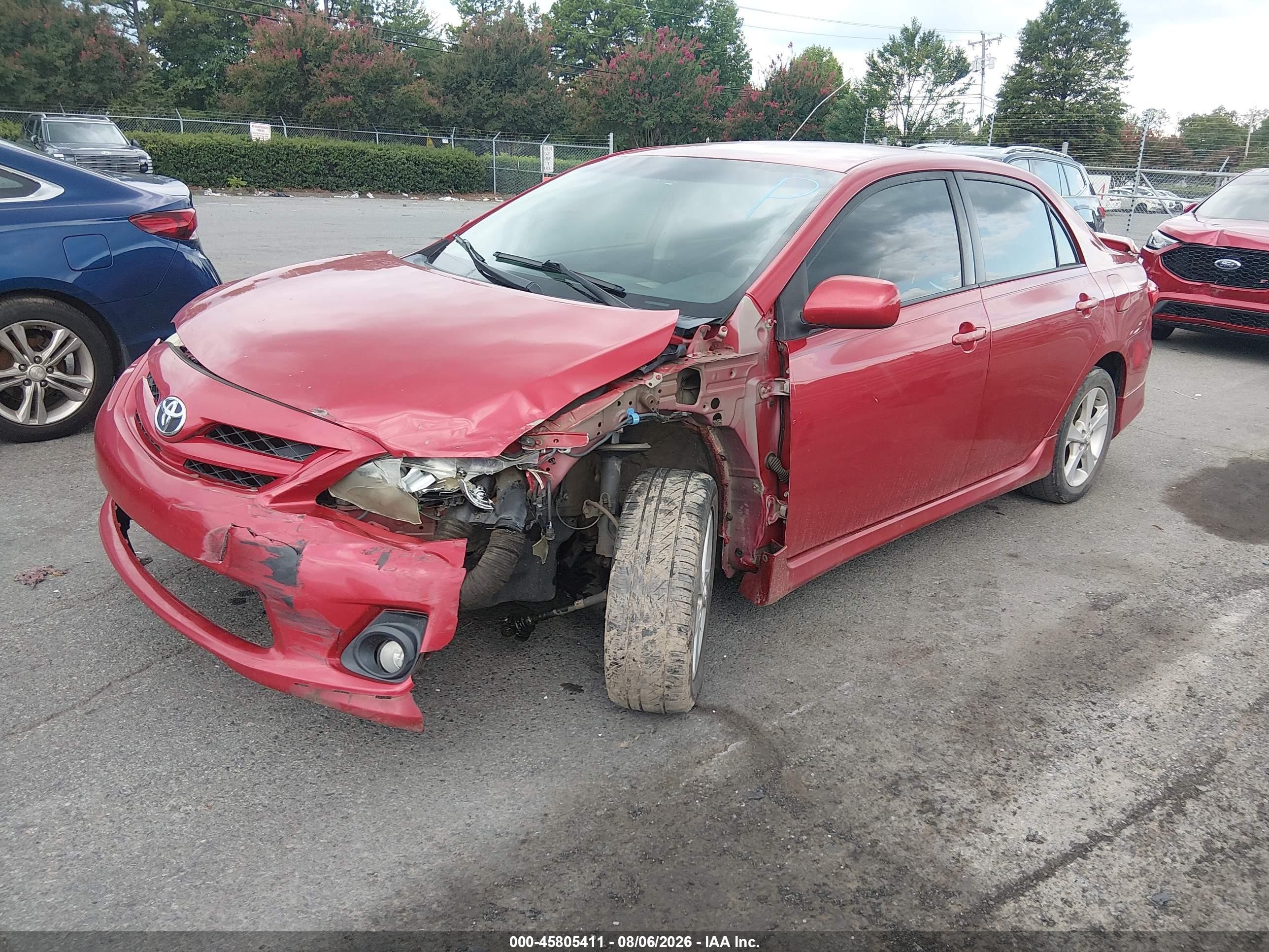 2011 Toyota Corolla S Red vin: 2T1BU4EE7BC700163