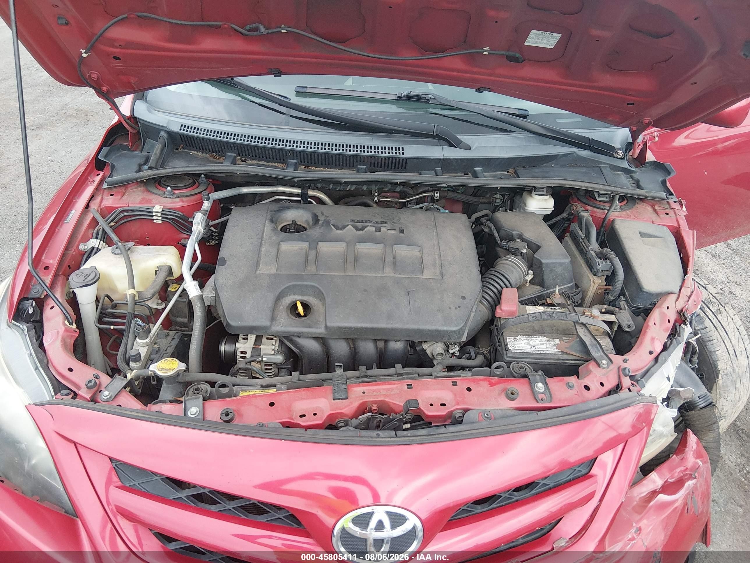 2011 Toyota Corolla S Red vin: 2T1BU4EE7BC700163