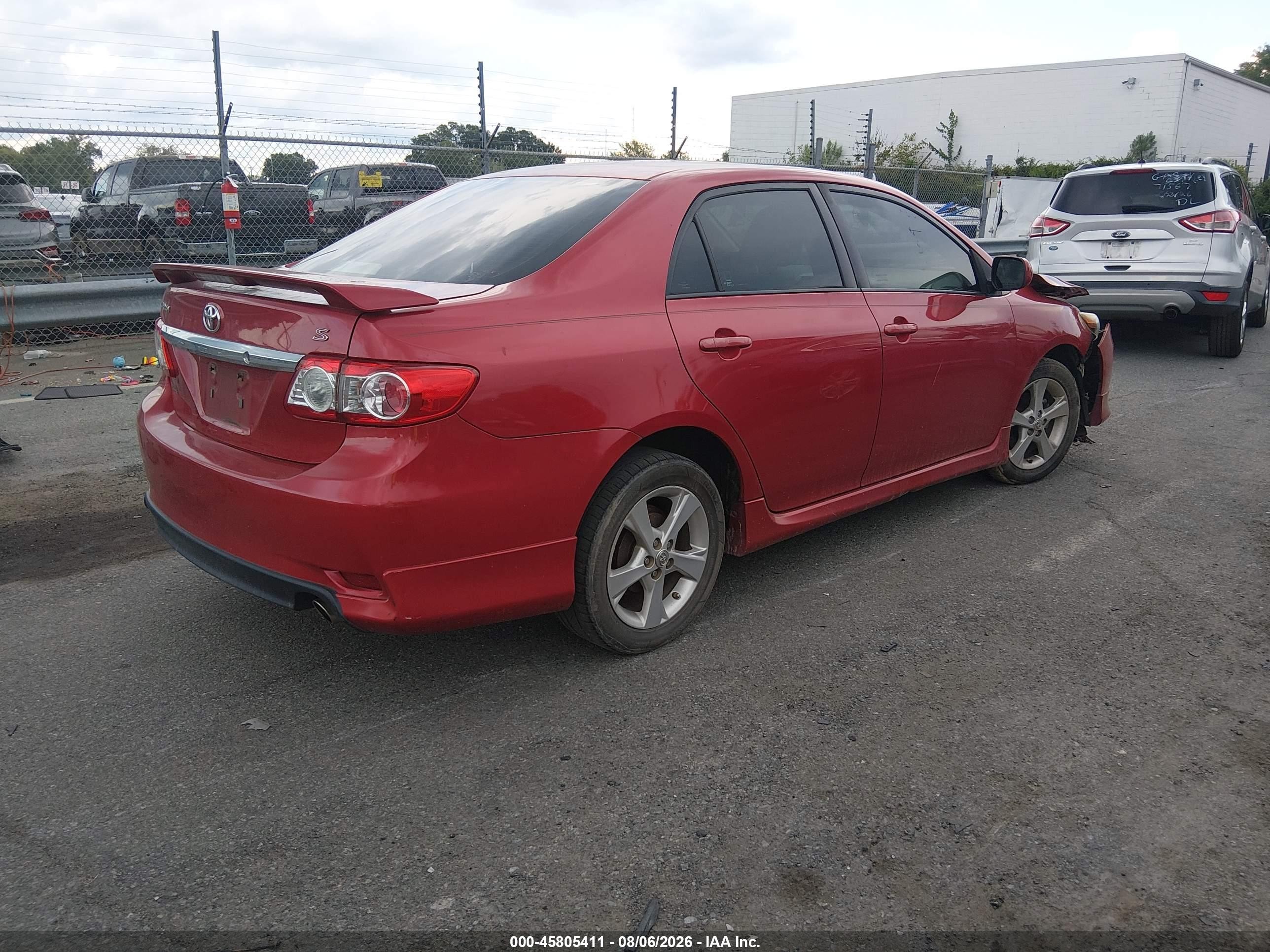 2011 Toyota Corolla S Red vin: 2T1BU4EE7BC700163