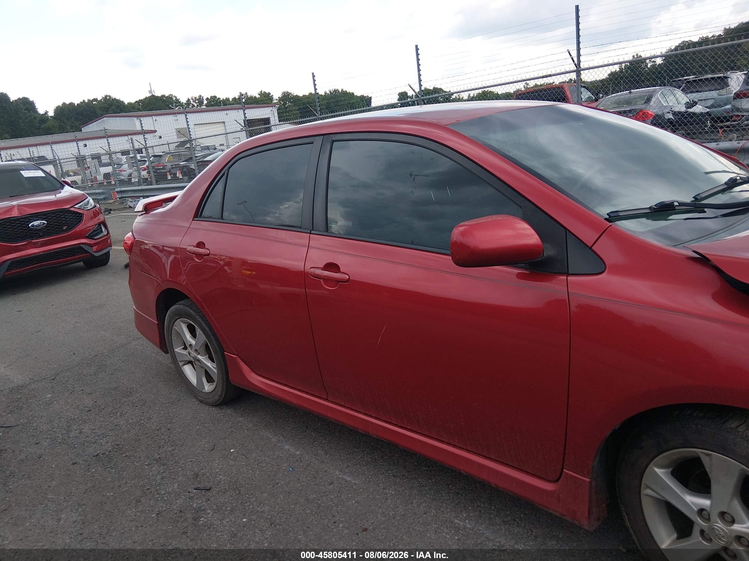 2011 Toyota Corolla S Red vin: 2T1BU4EE7BC700163