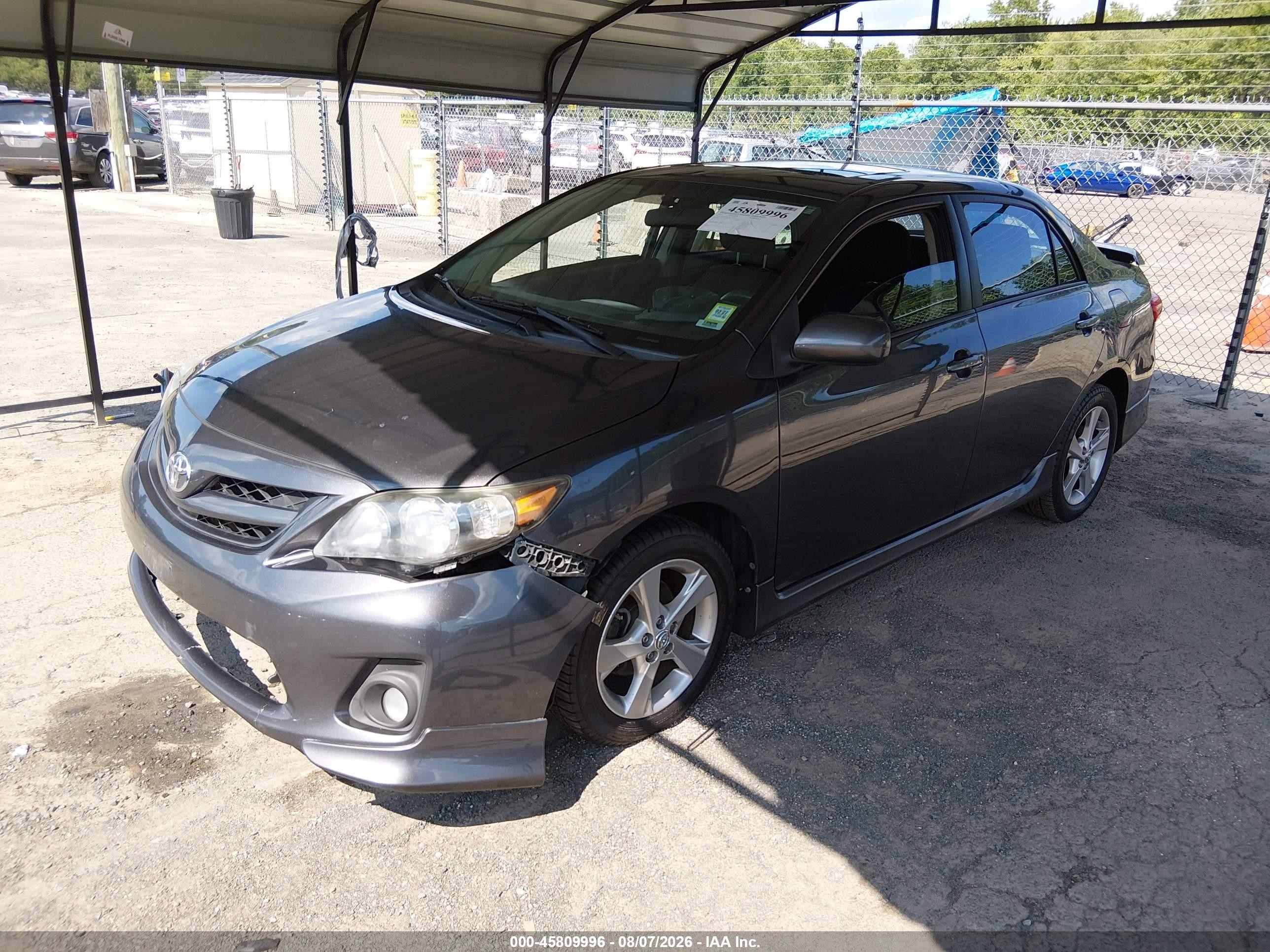 2011 Toyota Corolla S Gray vin: 2T1BU4EE7BC717450