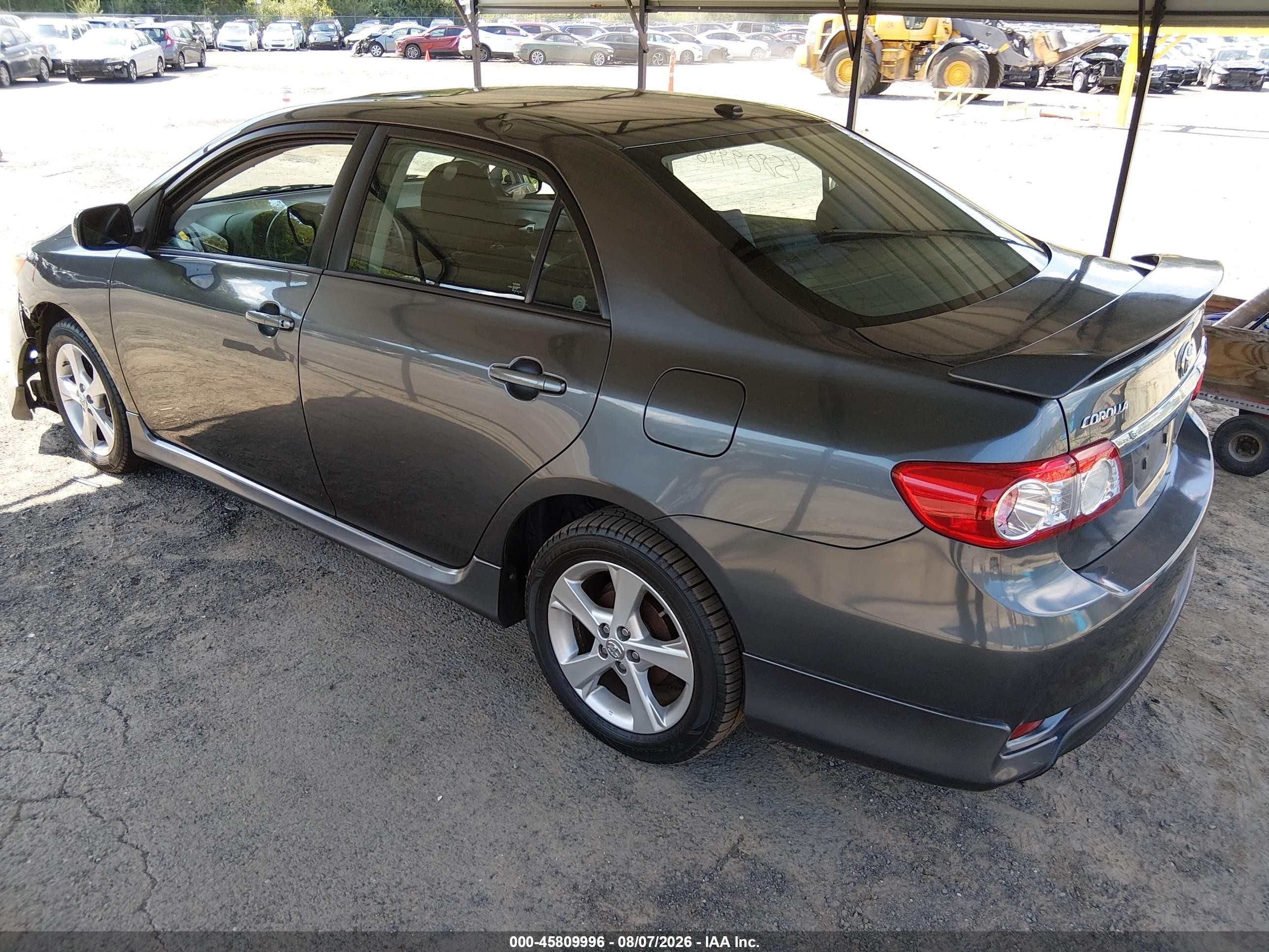 2011 Toyota Corolla S Gray vin: 2T1BU4EE7BC717450