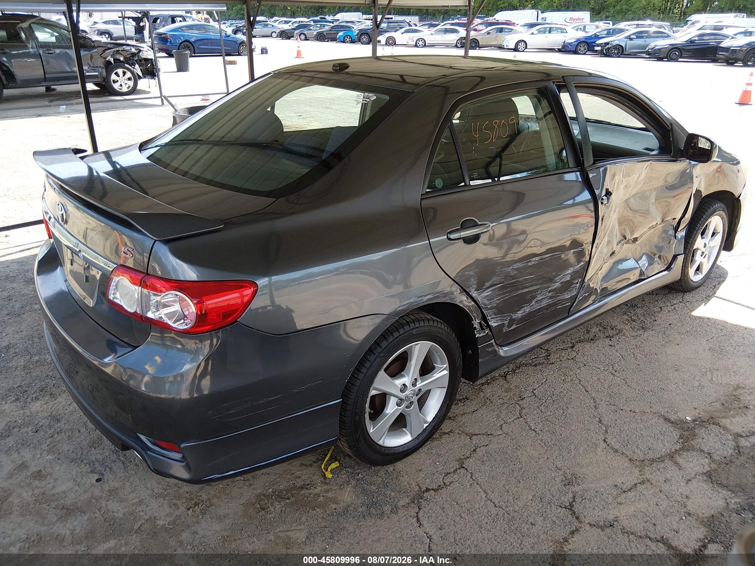 2011 Toyota Corolla S Gray vin: 2T1BU4EE7BC717450