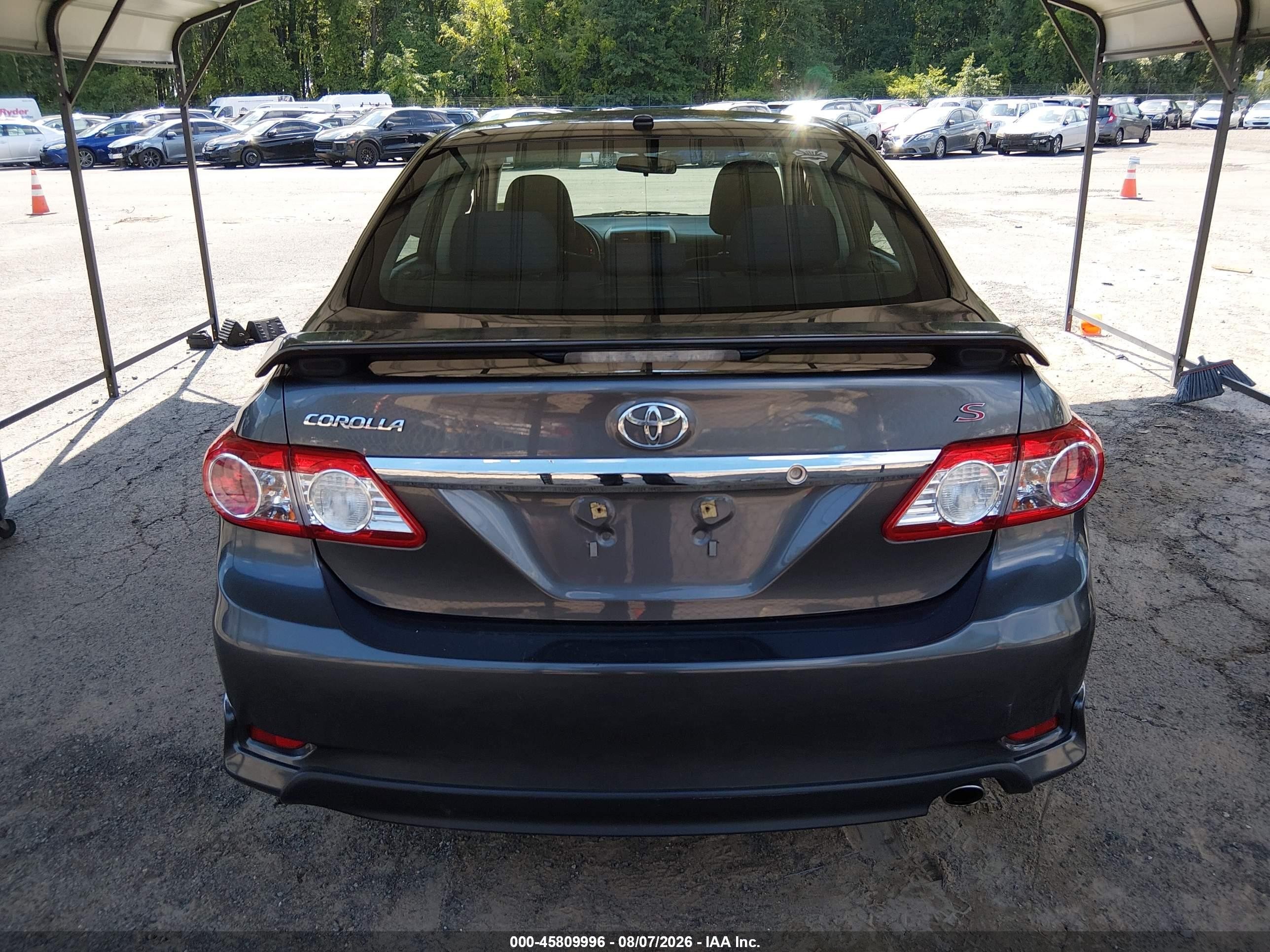 2011 Toyota Corolla S Gray vin: 2T1BU4EE7BC717450